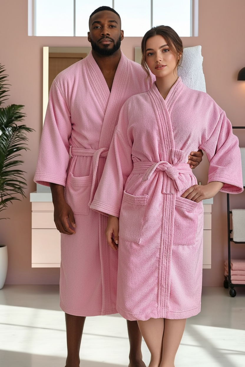 BATA DE BAÑO UNISEX ABSORBENTE BASIC (ALBORNOZ)