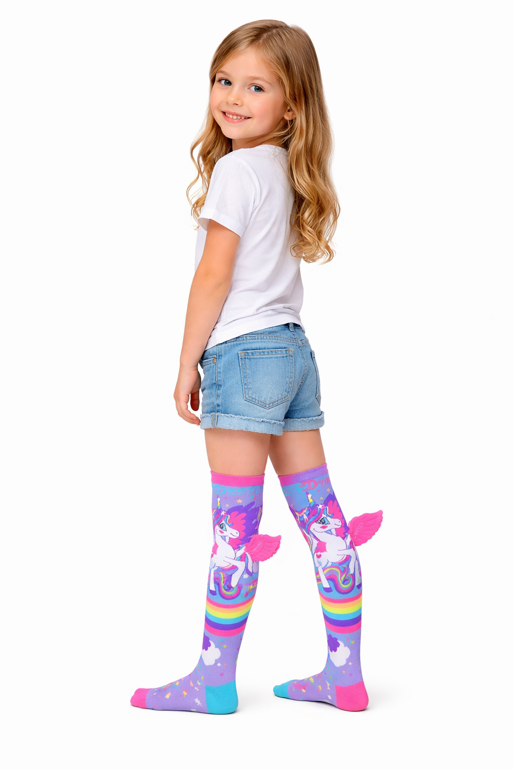 12 PARES DE CALCETA LOCA TALLA 1 A 5 AÑOS (13 a 20cm) un solo diseño UNICORNIO