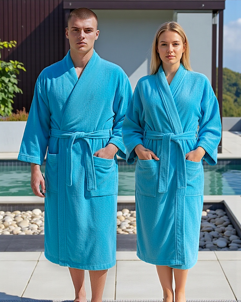 BATA DE BAÑO UNISEX ABSORBENTE BASIC (ALBORNOZ)
