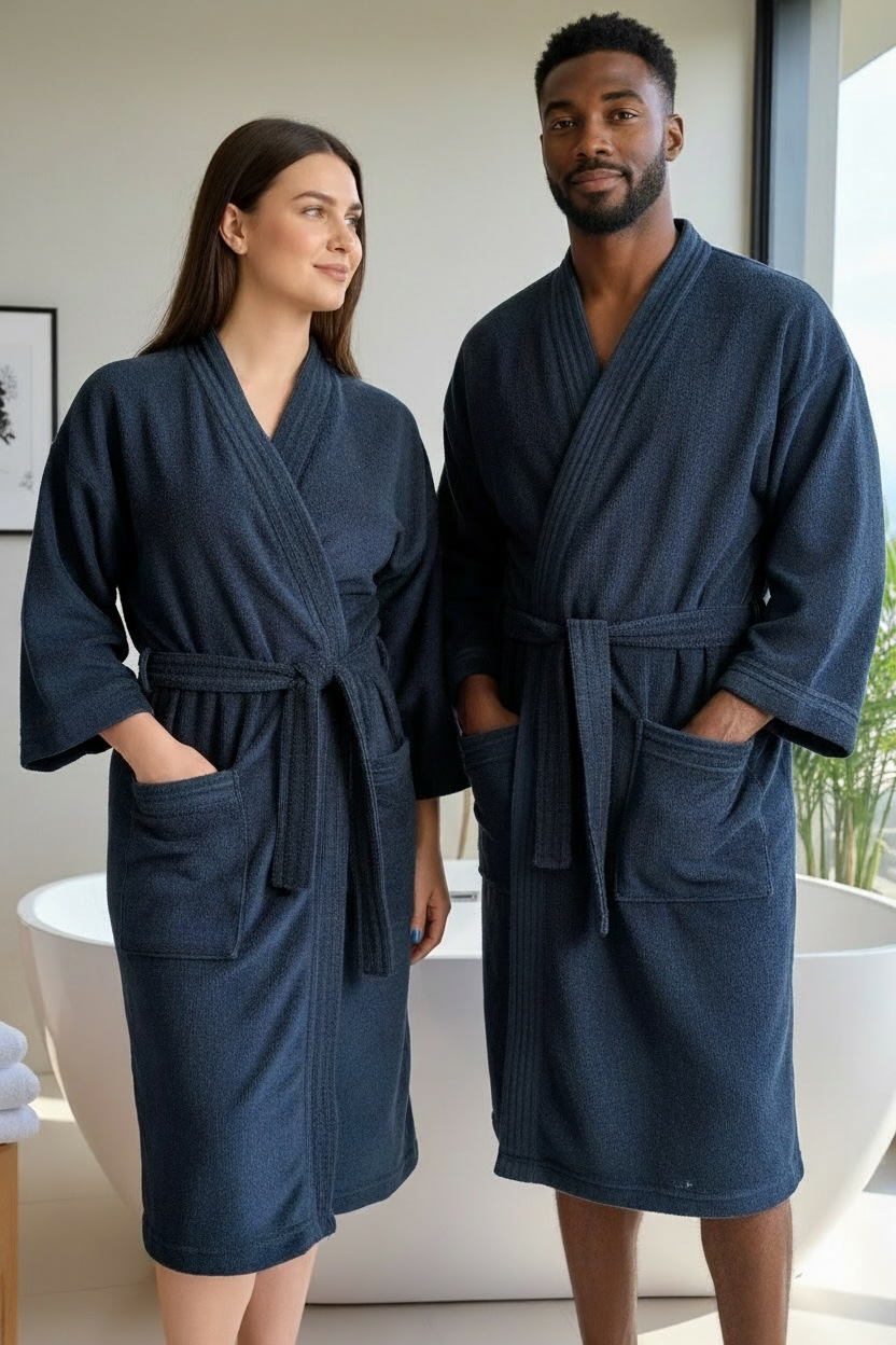 BATA DE BAÑO UNISEX ABSORBENTE BASIC (ALBORNOZ)