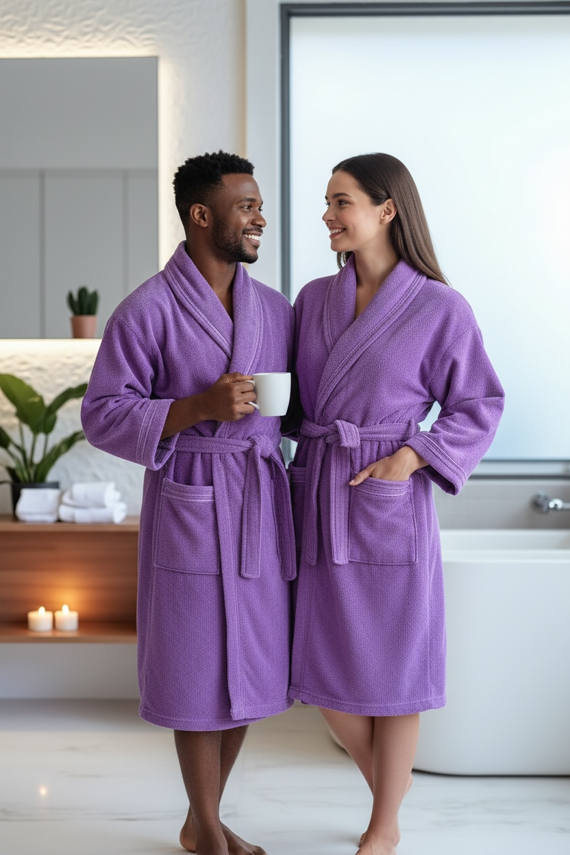 BATA DE BAÑO UNISEX ABSORBENTE (ALBORNOS)