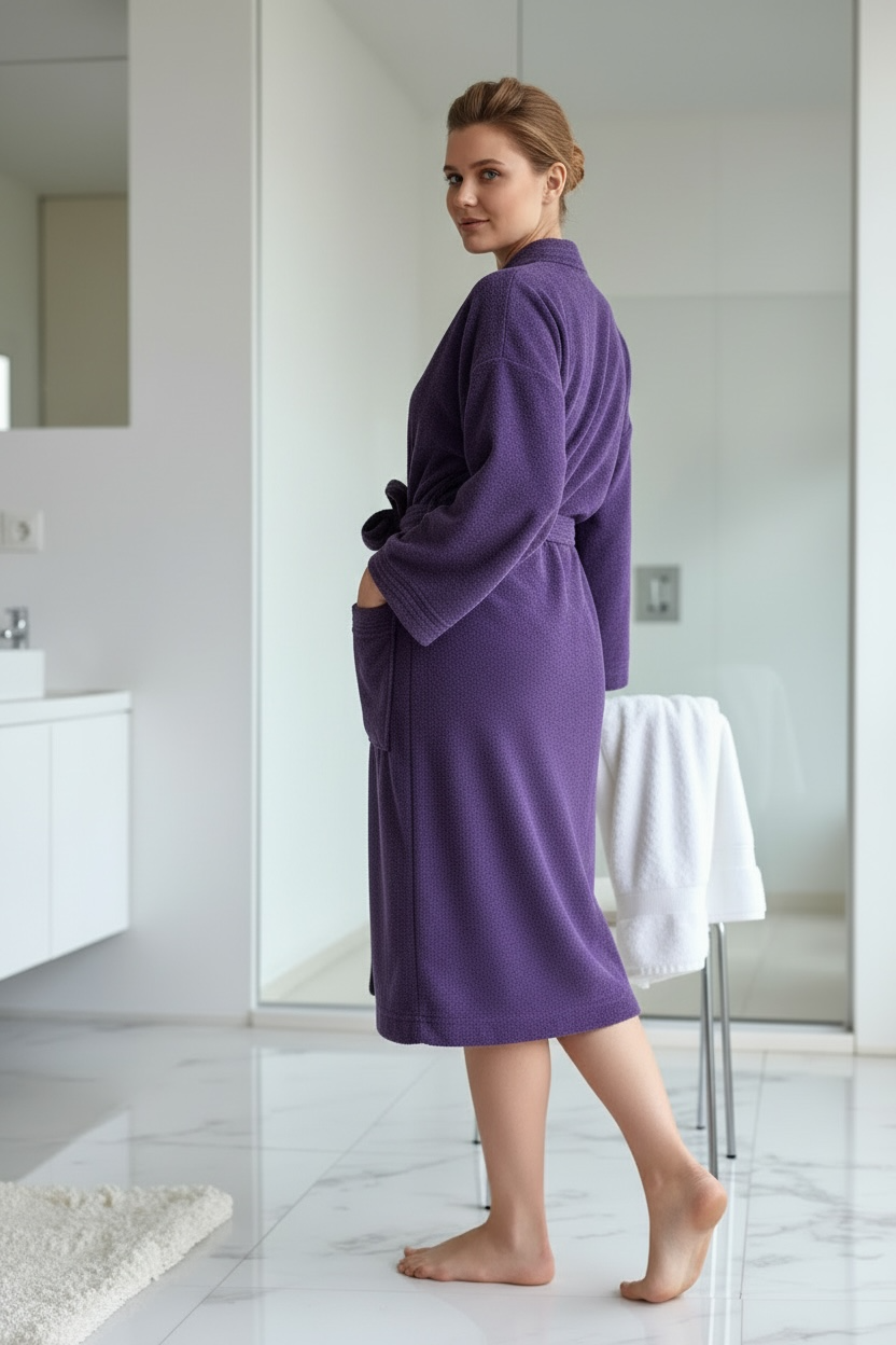 BATA DE BAÑO UNISEX ABSORBENTE (ALBORNOZ)