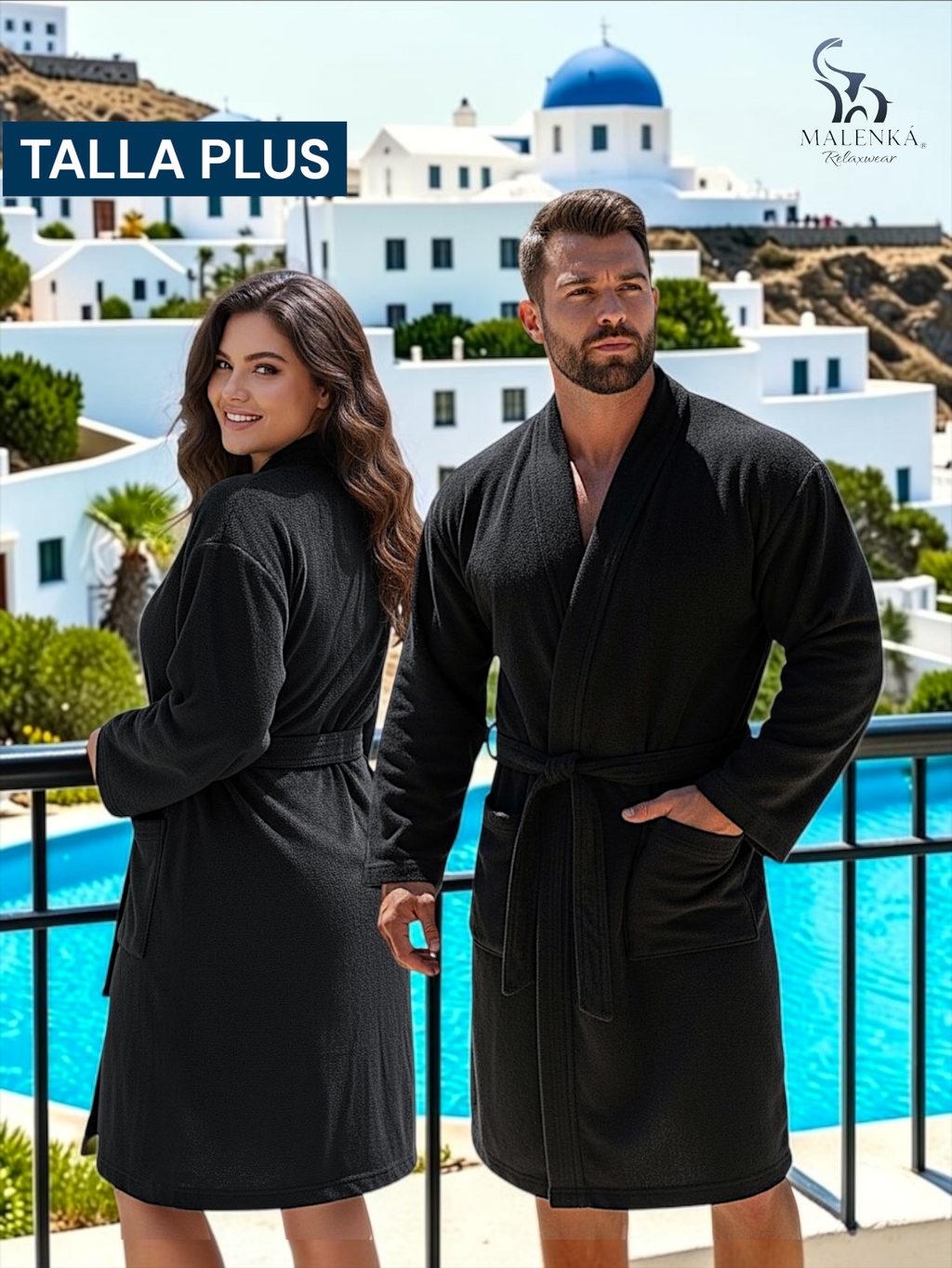 BATA DE BAÑO EXTRA GRANDE UNISEX ABSORBENTE BASIC