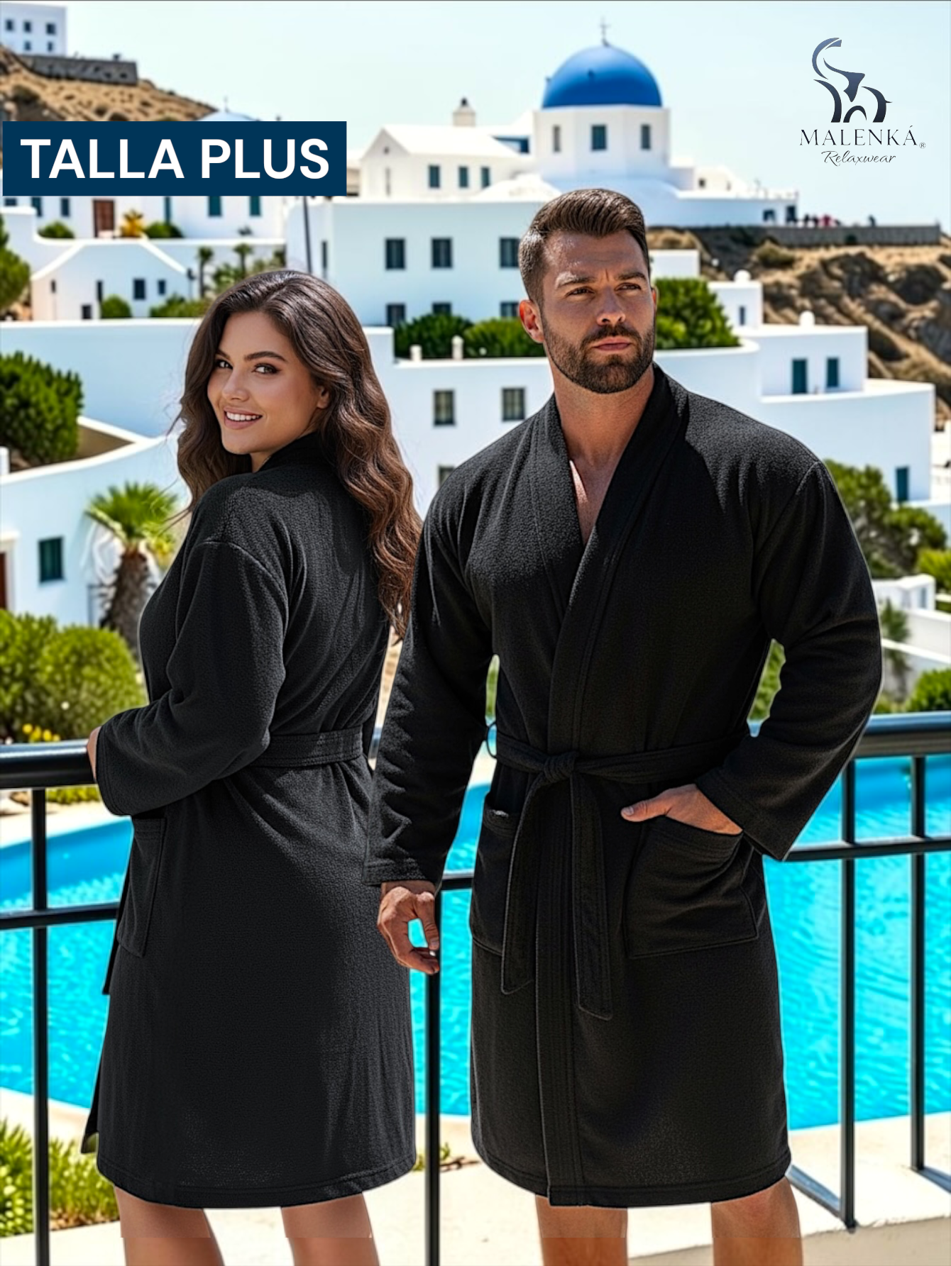 BATA DE BAÑO EXTRA GRANDE UNISEX ABSORBENTE BASIC