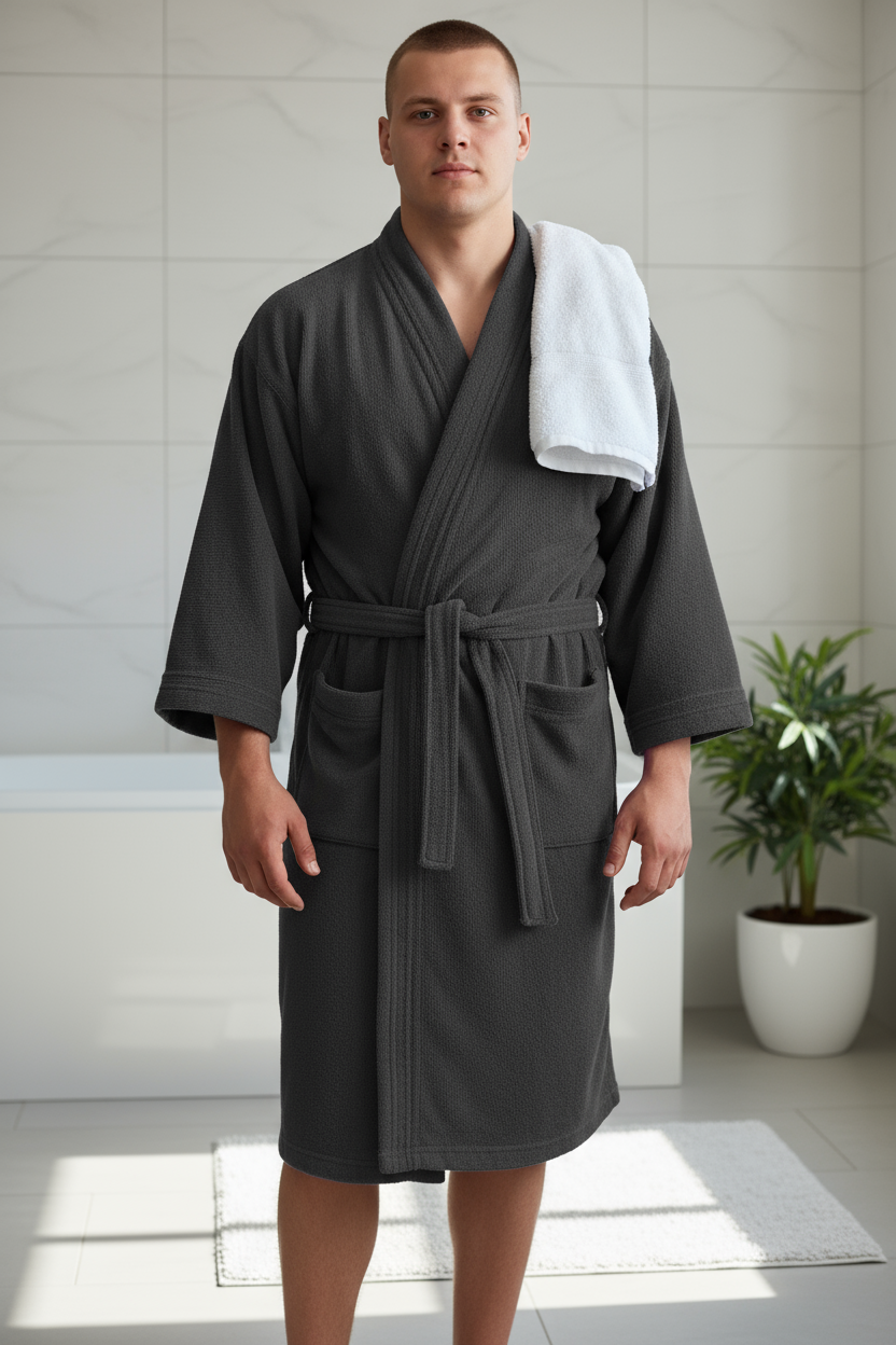 BATA DE BAÑO UNISEX ABSORBENTE UNITALLA (ALBORNOZ)