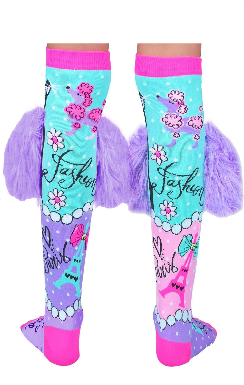 12 PARES DE CALCETA LOCA TALLA 1 A 5 AÑOS (13 a 20cm) un solo diseño PERRITO OREJAS MORADAS