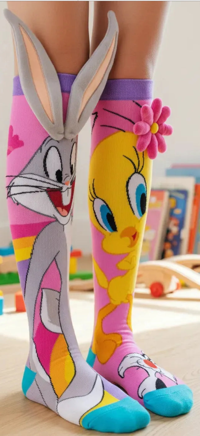 12 PARES DE CALCETA LOCA 3D PREMIUM PIOLIN/UNICORNIO UNITALLA PARA PIES QUE MIDAN DESDE 15CM HASTA 33CM
