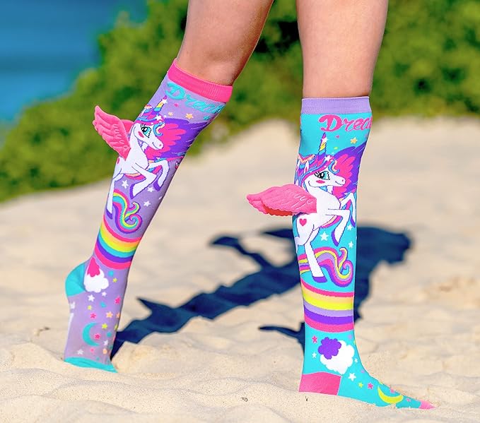 12 PARES DE CALCETA LOCA TALLA 1 A 5 AÑOS (13 a 20cm) un solo diseño UNICORNIO