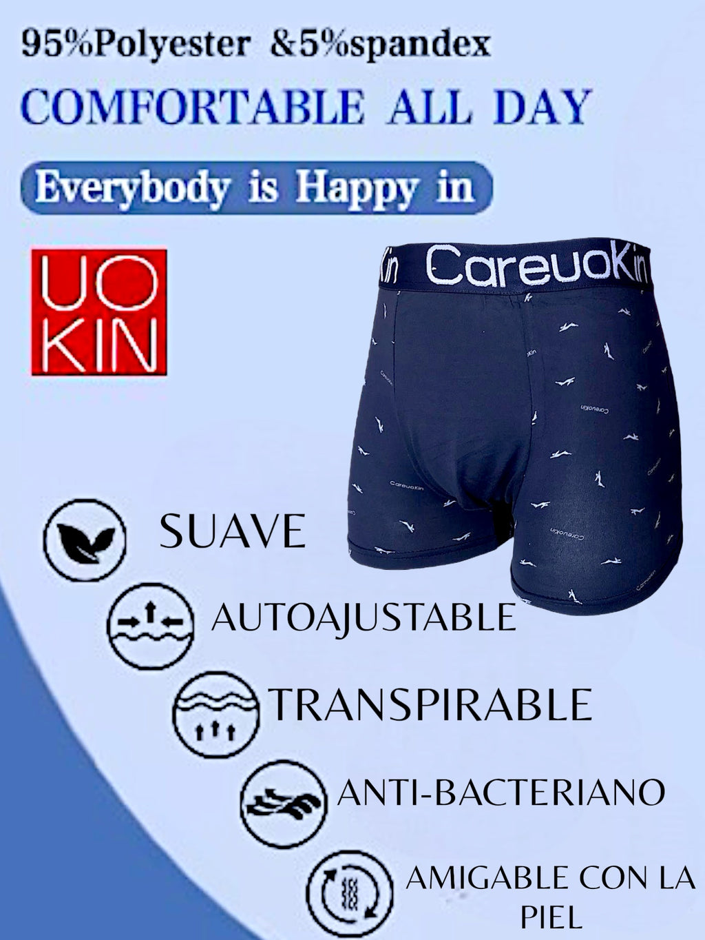 12 PIEZAS DE BOXER PARA CABALLERO TACTO ALGODON STRETCH, CÓMODO, SUAVE, PERFECTO SOPORTE Y CONFORT