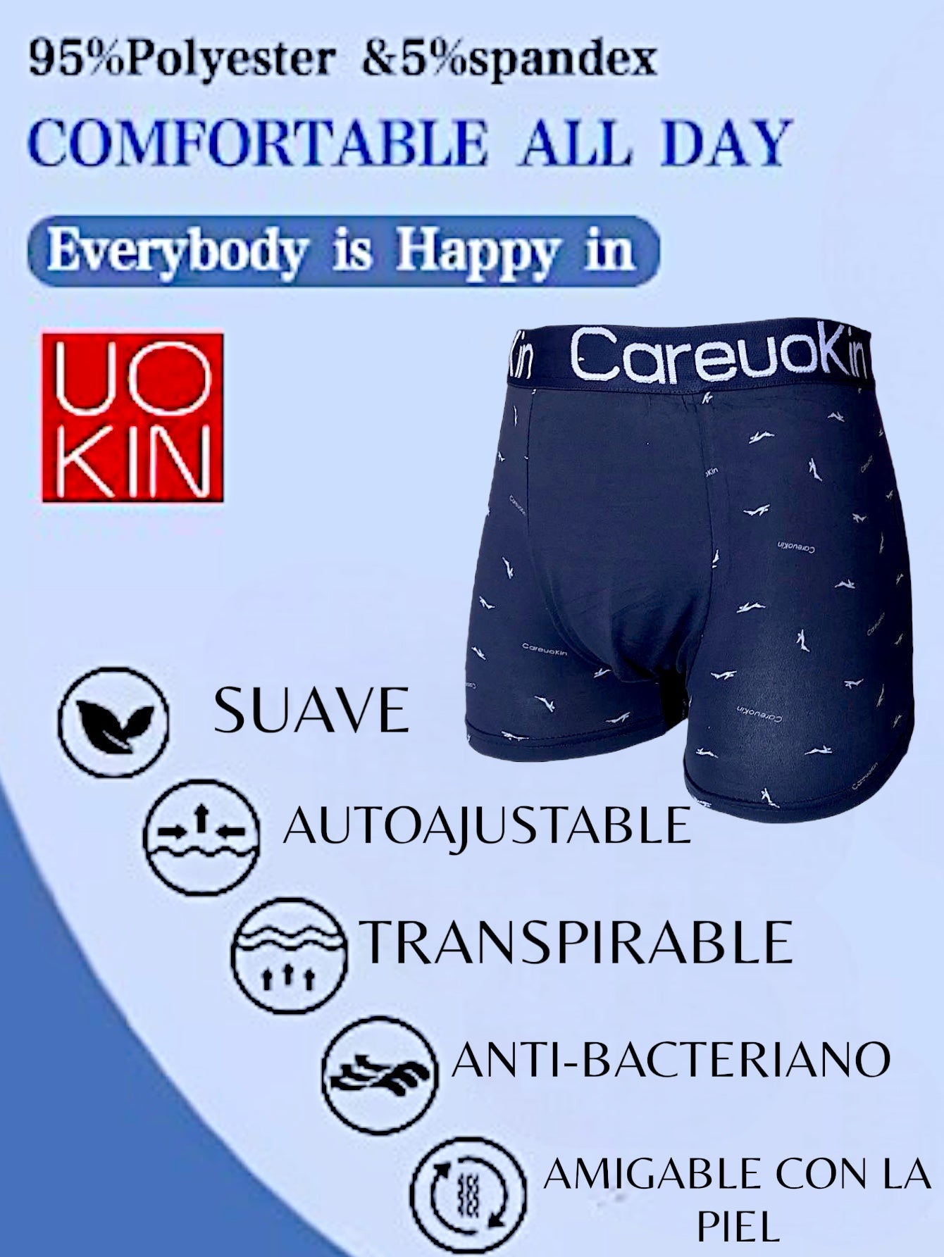 12 PIEZAS DE BOXER PARA CABALLERO TACTO ALGODON STRETCH, CÓMODO, SUAVE, PERFECTO SOPORTE Y CONFORT