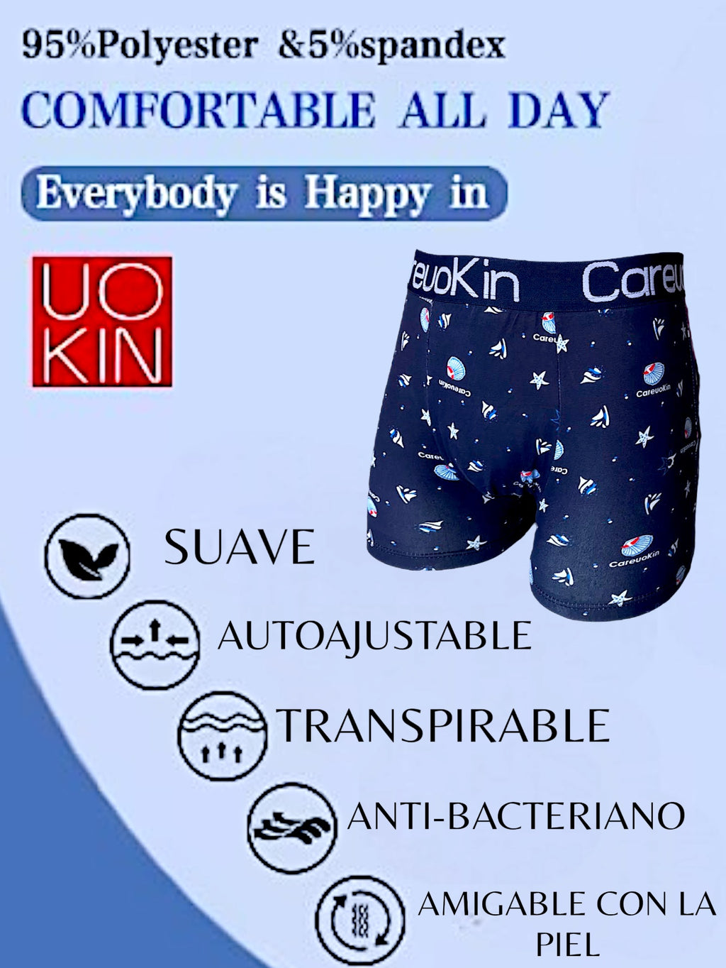 12 PIEZAS DE BOXER PARA CABALLERO TACTO ALGODON STRETCH, CÓMODO, SUAVE, PERFECTO SOPORTE Y CONFORT