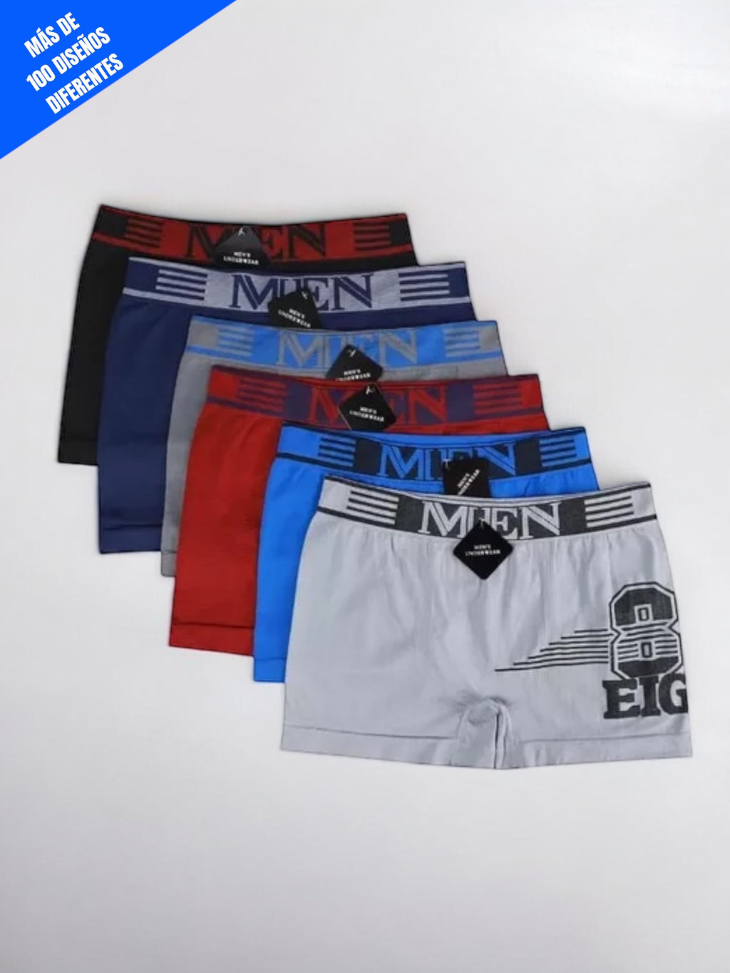 12 PIEZAS DE BOXER DE MICROFIBRA CÓMODO SUAVE Y GRAN ELASTICIDAD (EL ESTAMPADO PUEDE VARIAR )