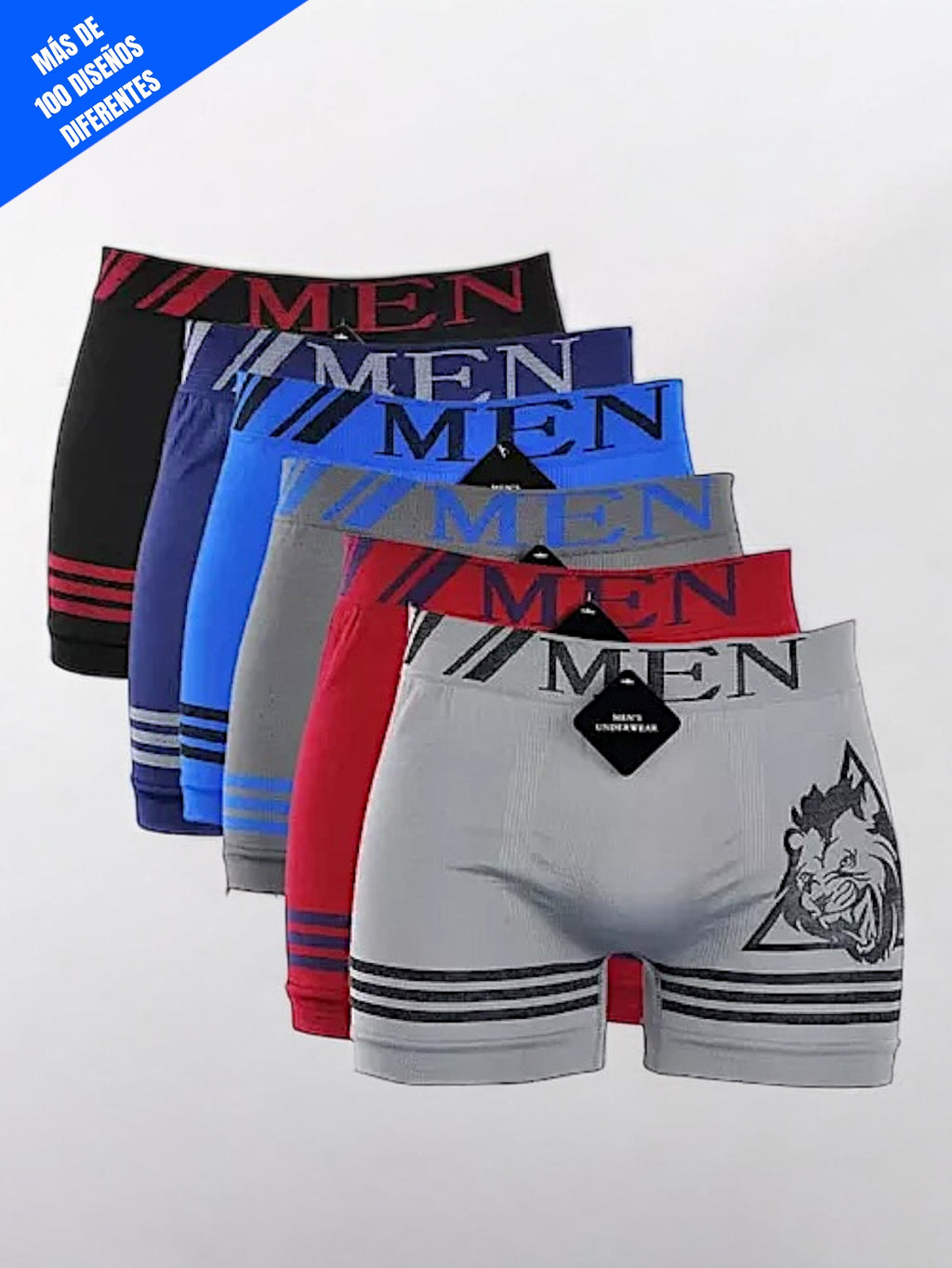 12 PIEZAS DE BOXER DE MICROFIBRA CÓMODO SUAVE Y GRAN ELASTICIDAD (EL ESTAMPADO PUEDE VARIAR )