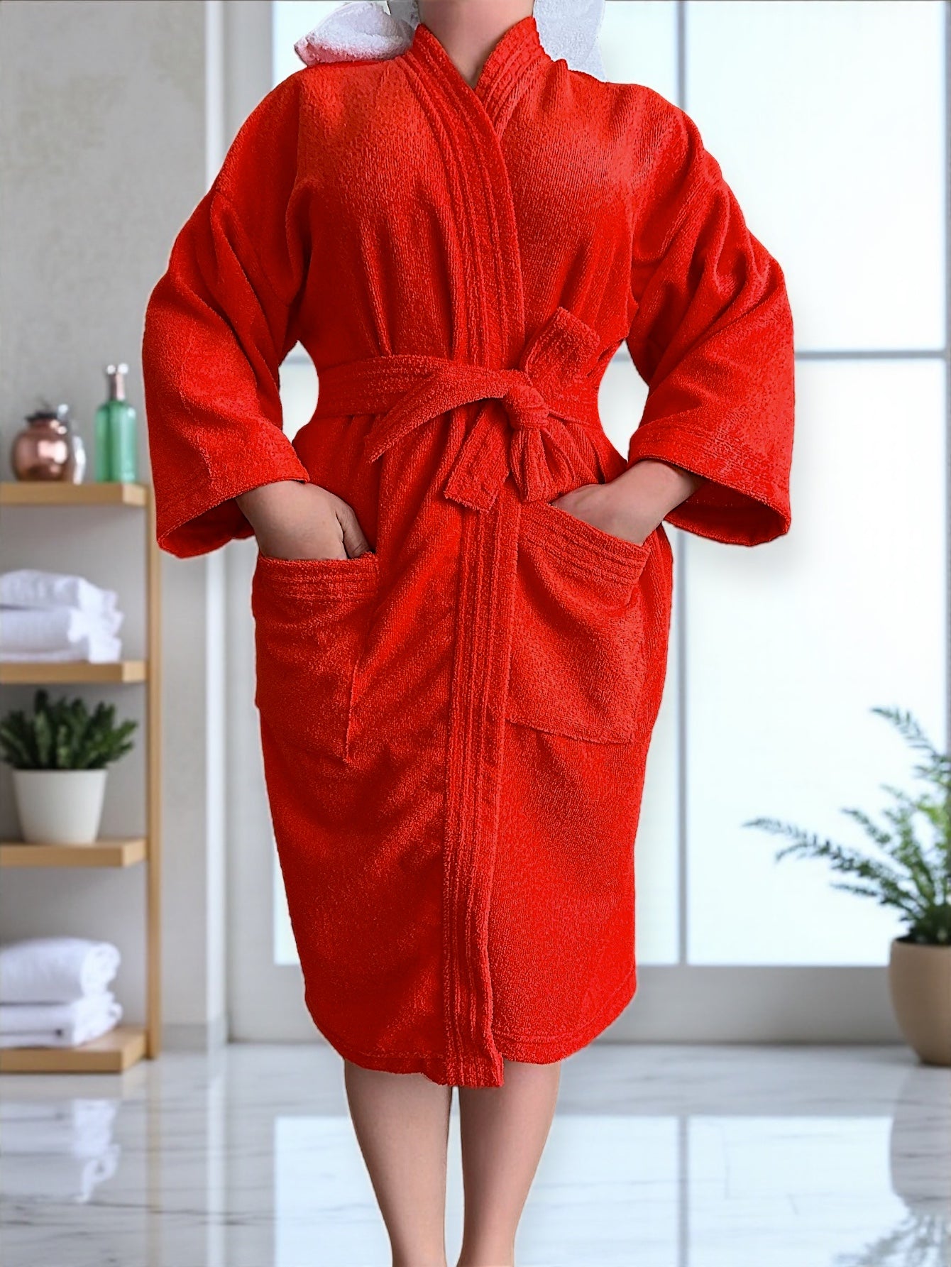 BATA DE BAÑO UNISEX ABSORBENTE (ALBORNOZ)