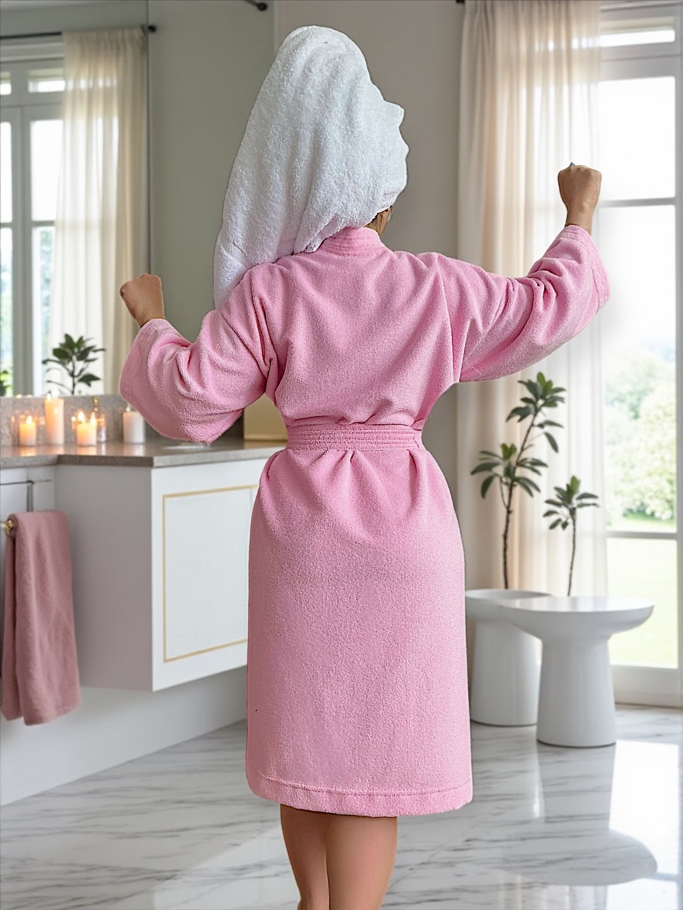 BATA DE BAÑO UNISEX ABSORBENTE BASIC (ALBORNOZ)