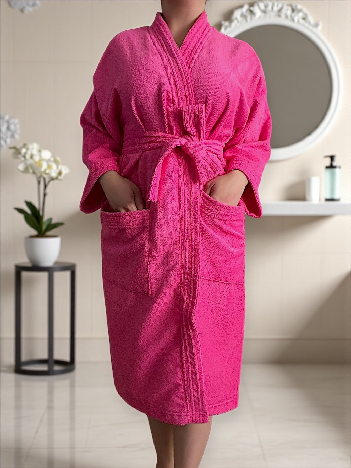 BATA DE BAÑO UNISEX ABSORBENTE BASIC (ALBORNOZ)