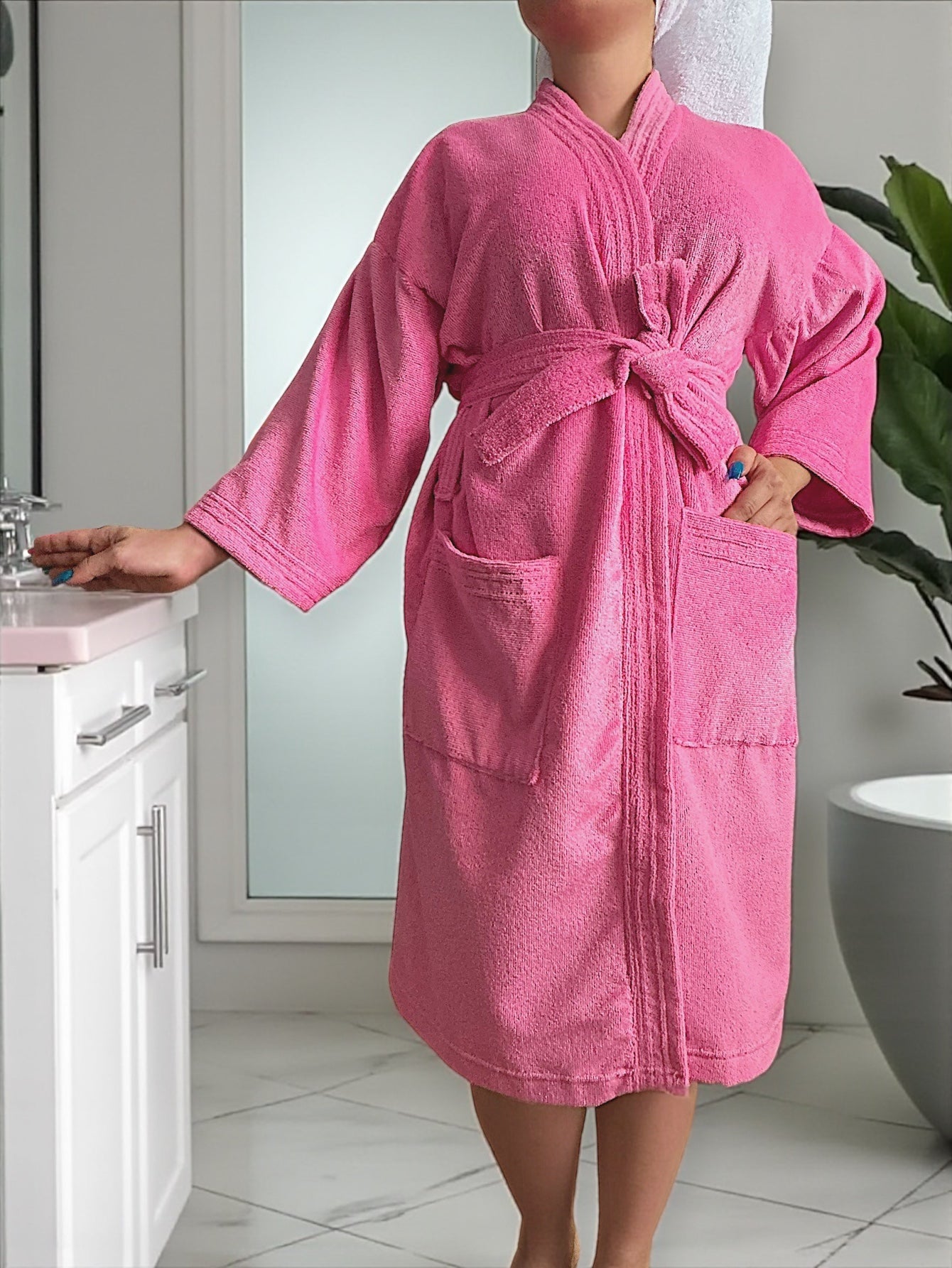 BATA DE BAÑO UNISEX ABSORBENTE (ALBORNOZ)