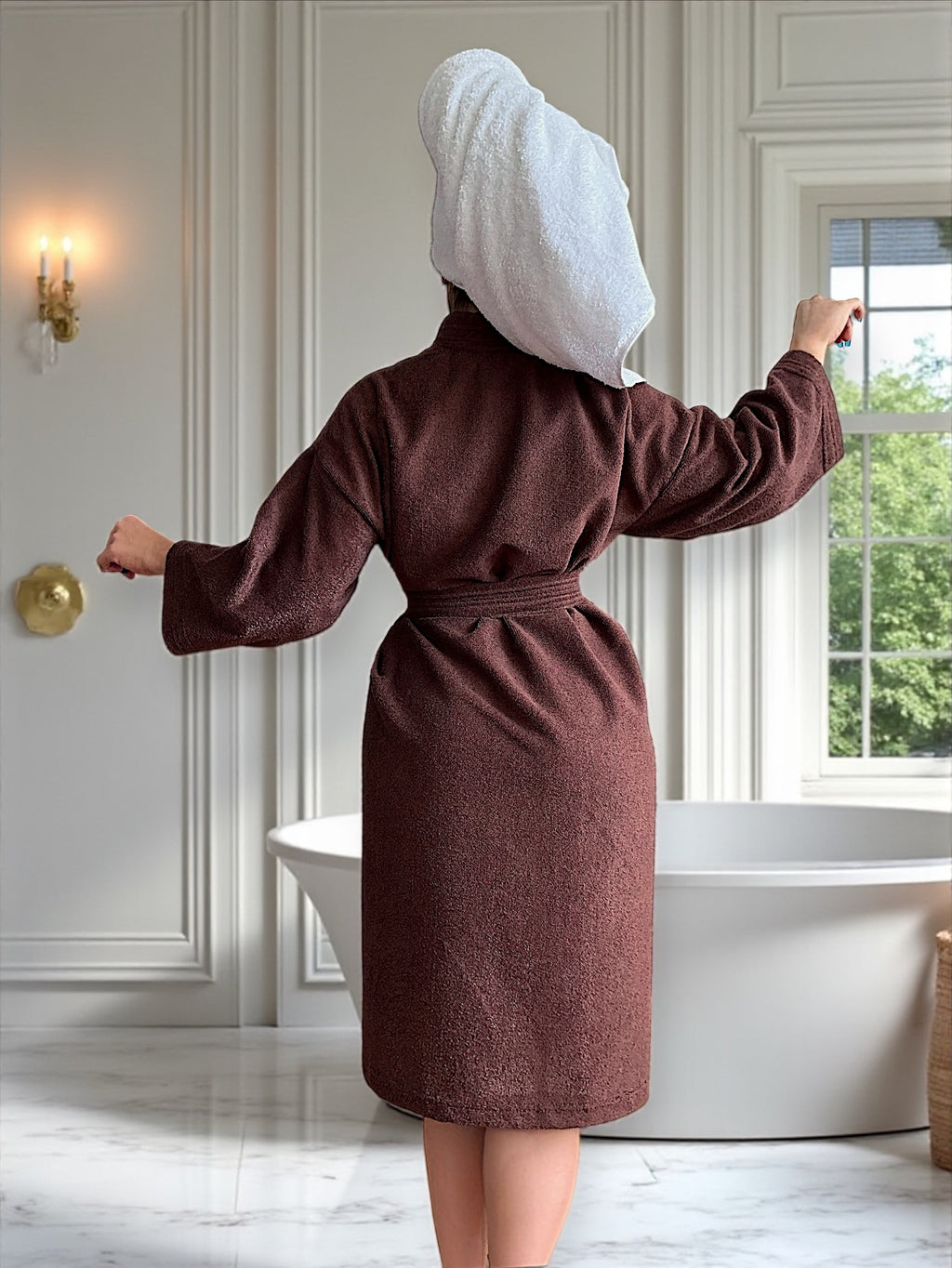 BATA DE BAÑO UNISEX ABSORBENTE BASIC (ALBORNOZ)