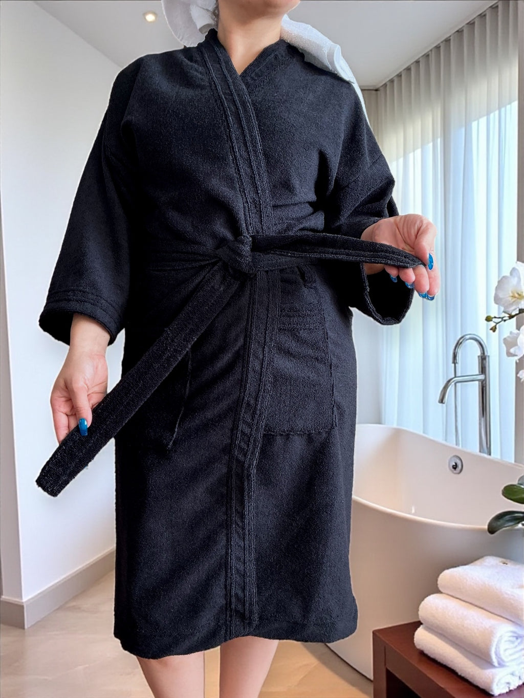 BATA DE BAÑO UNISEX ABSORBENTE (ALBORNOZ)