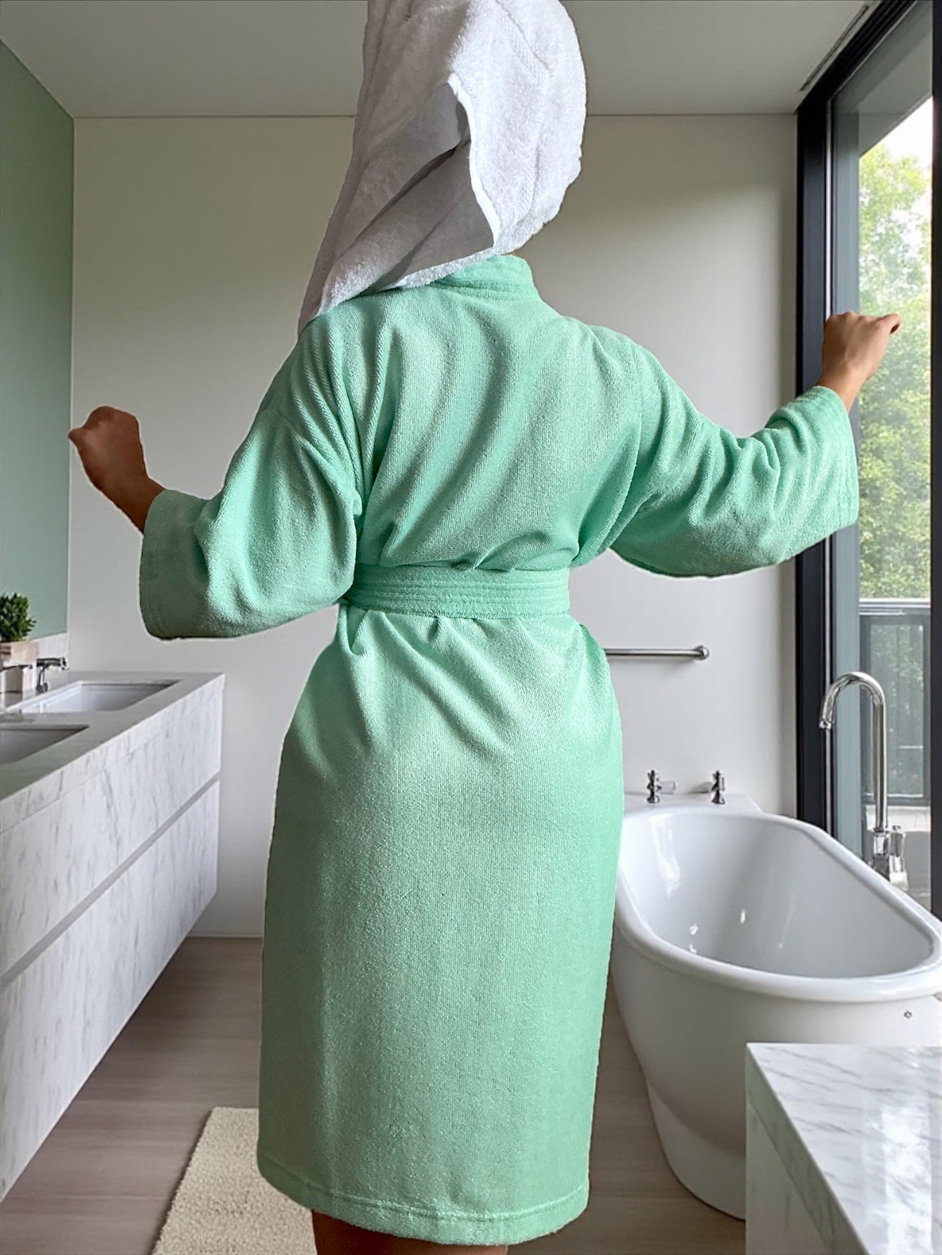 BATA DE BAÑO UNISEX ABSORBENTE (ALBORNOZ)