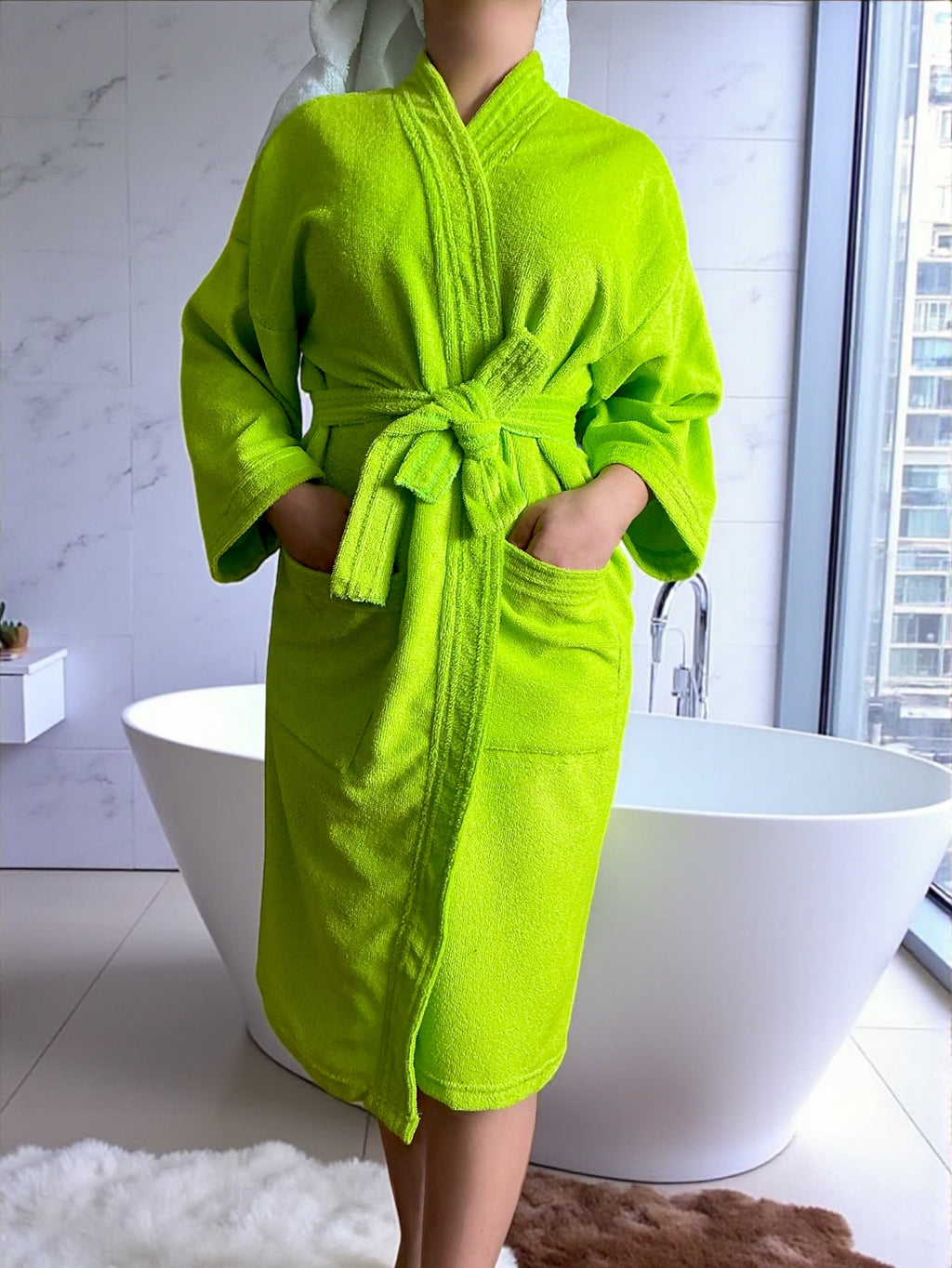 BATA DE BAÑO UNISEX ABSORBENTE (ALBORNOZ)