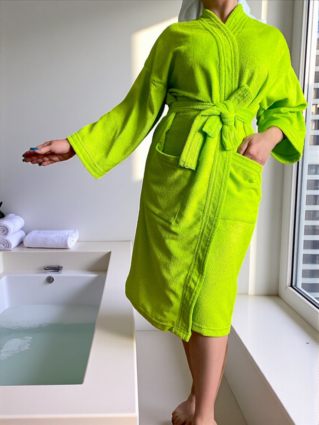 BATA DE BAÑO UNISEX ABSORBENTE (ALBORNOZ)