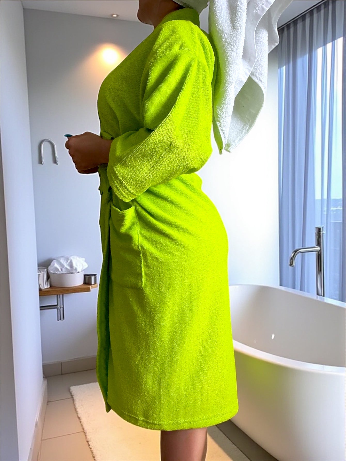 BATA DE BAÑO UNISEX ABSORBENTE (ALBORNOZ)