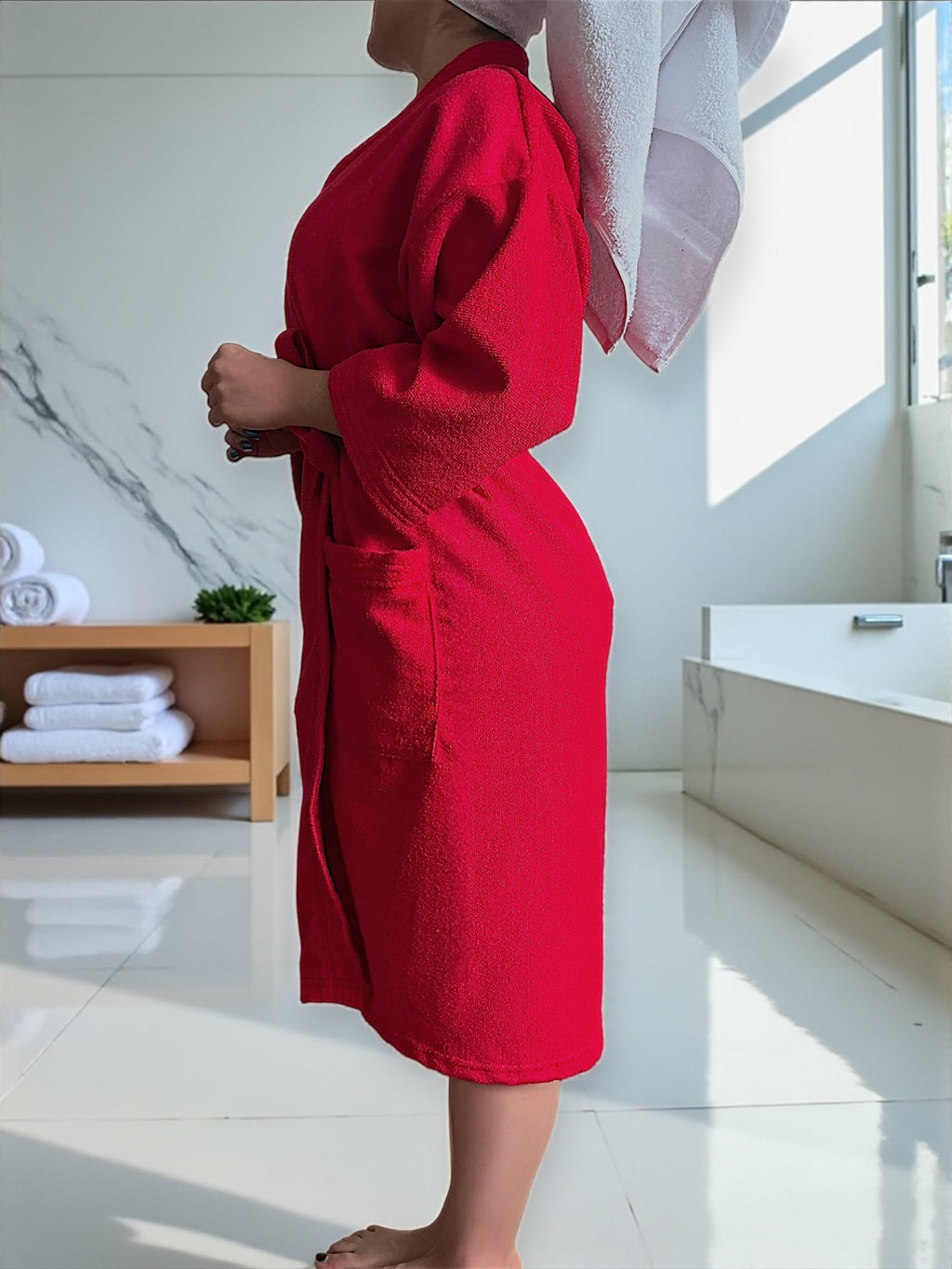 BATA DE BAÑO UNISEX ABSORBENTE BASIC (ALBORNOZ)