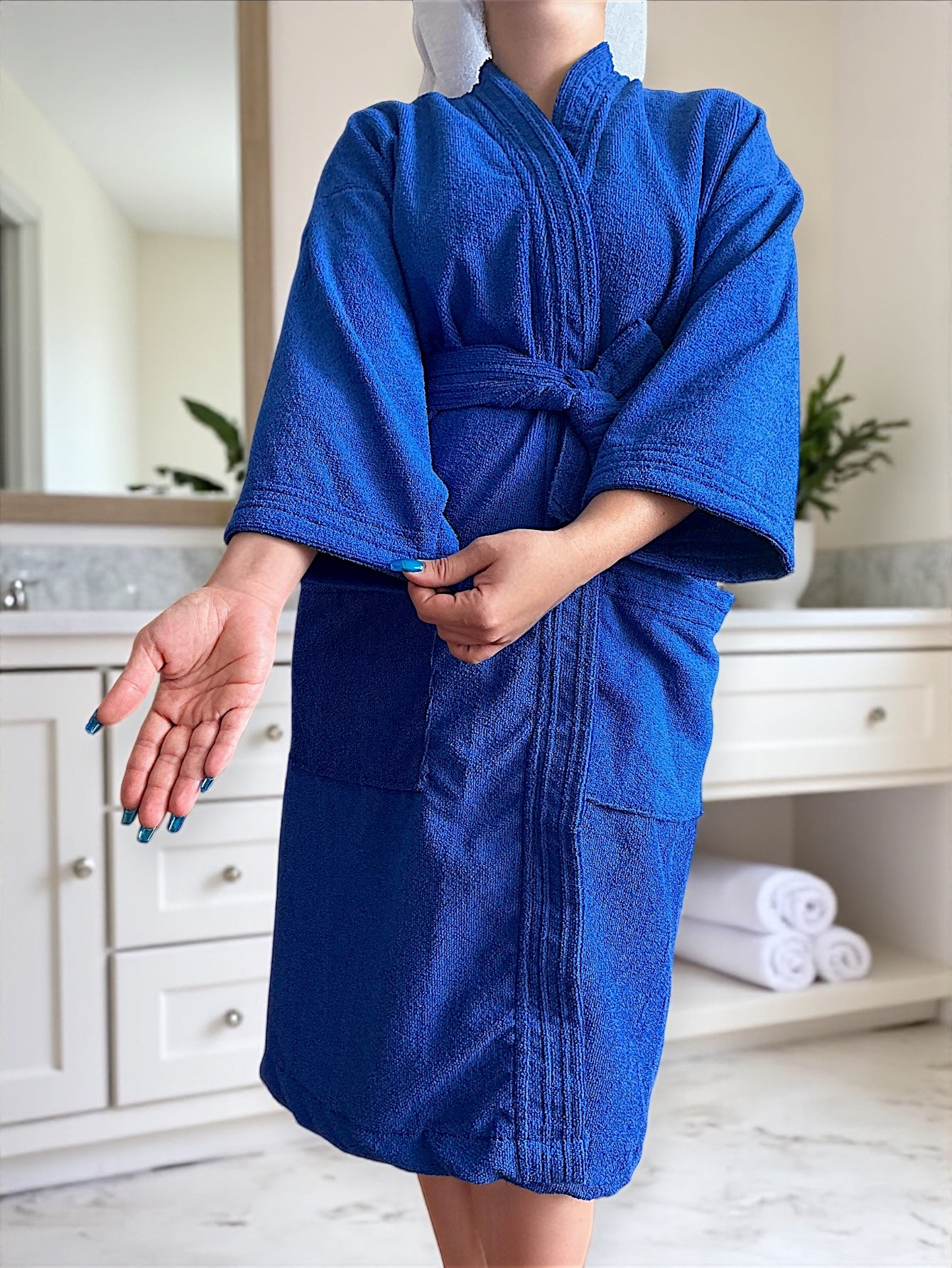 BATA DE BAÑO UNISEX ABSORBENTE (ALBORNOZ)