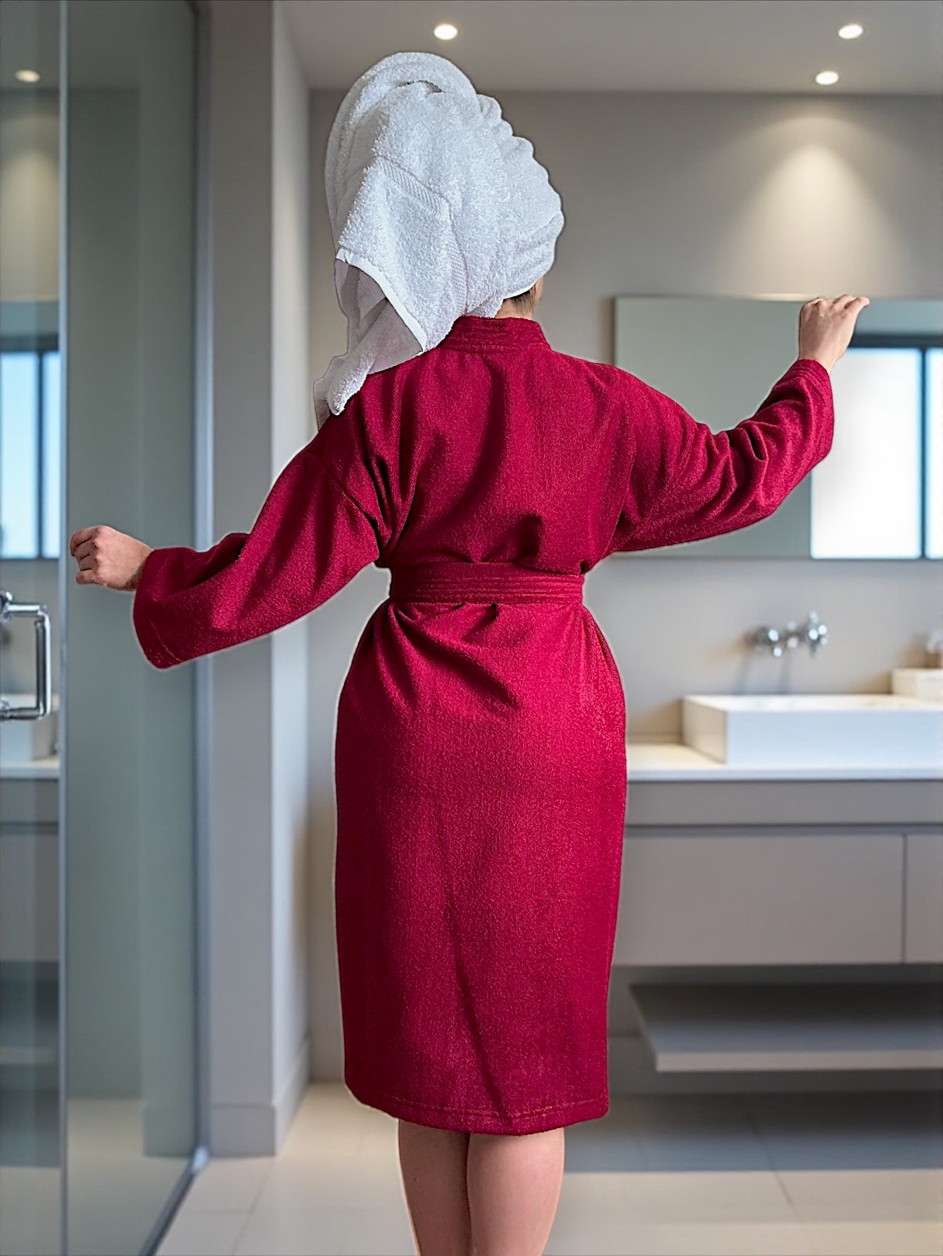 BATA DE BAÑO UNISEX ABSORBENTE BASIC (ALBORNOZ)