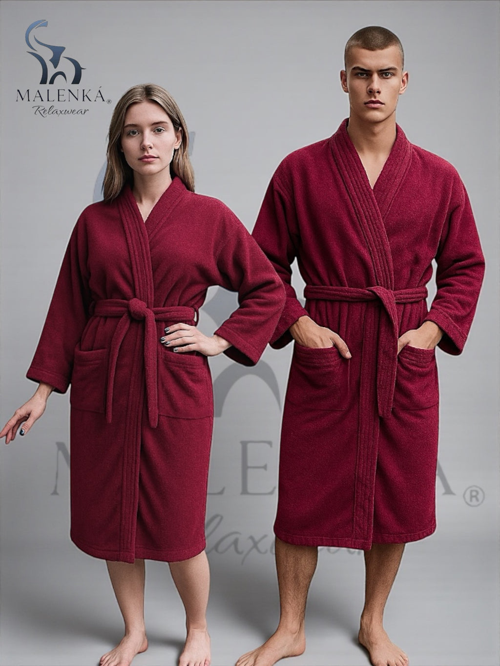 BATA DE BAÑO UNISEX ABSORBENTE BASIC (ALBORNOZ)