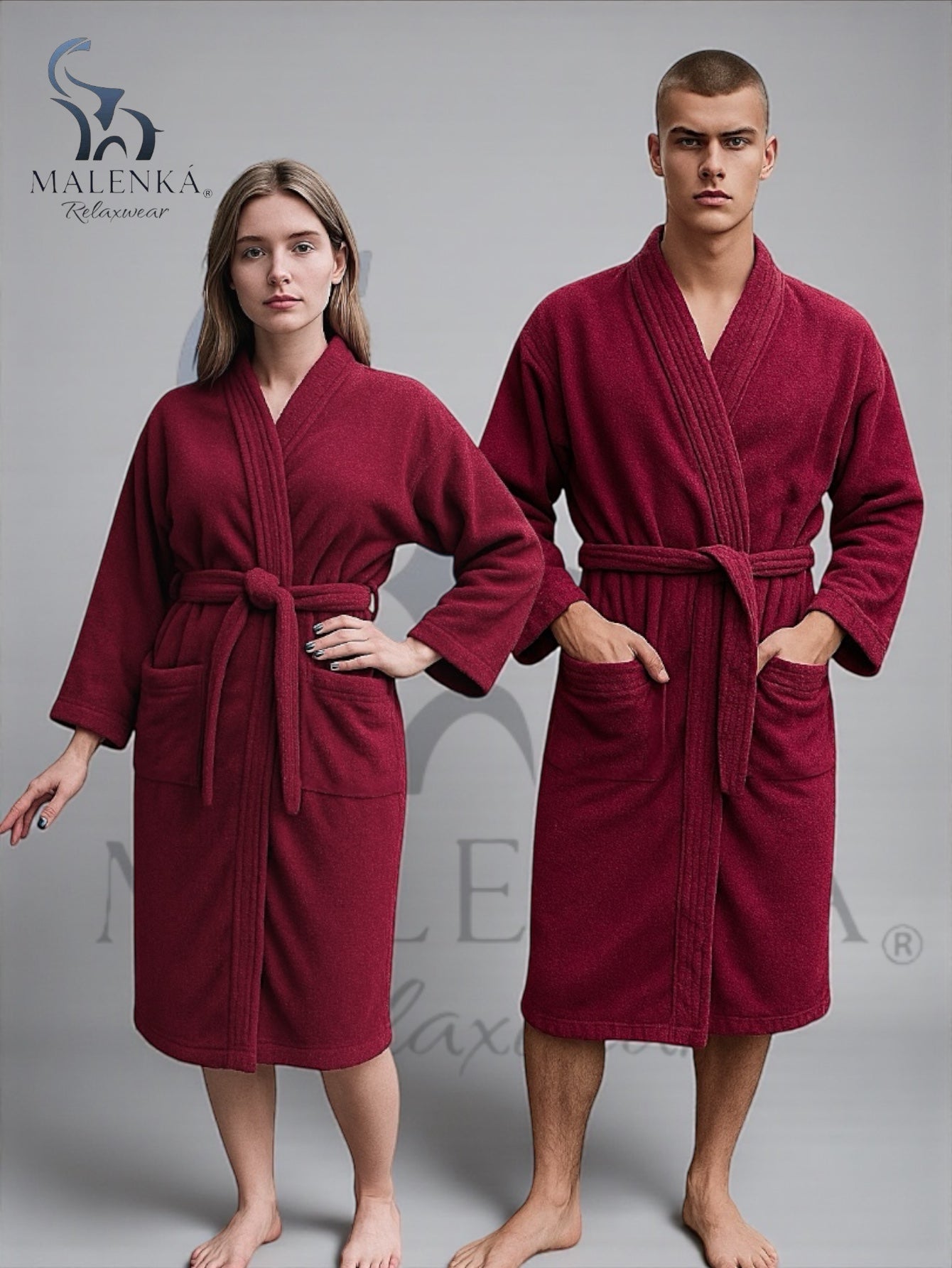 BATA DE BAÑO UNISEX ABSORBENTE BASIC (ALBORNOZ)