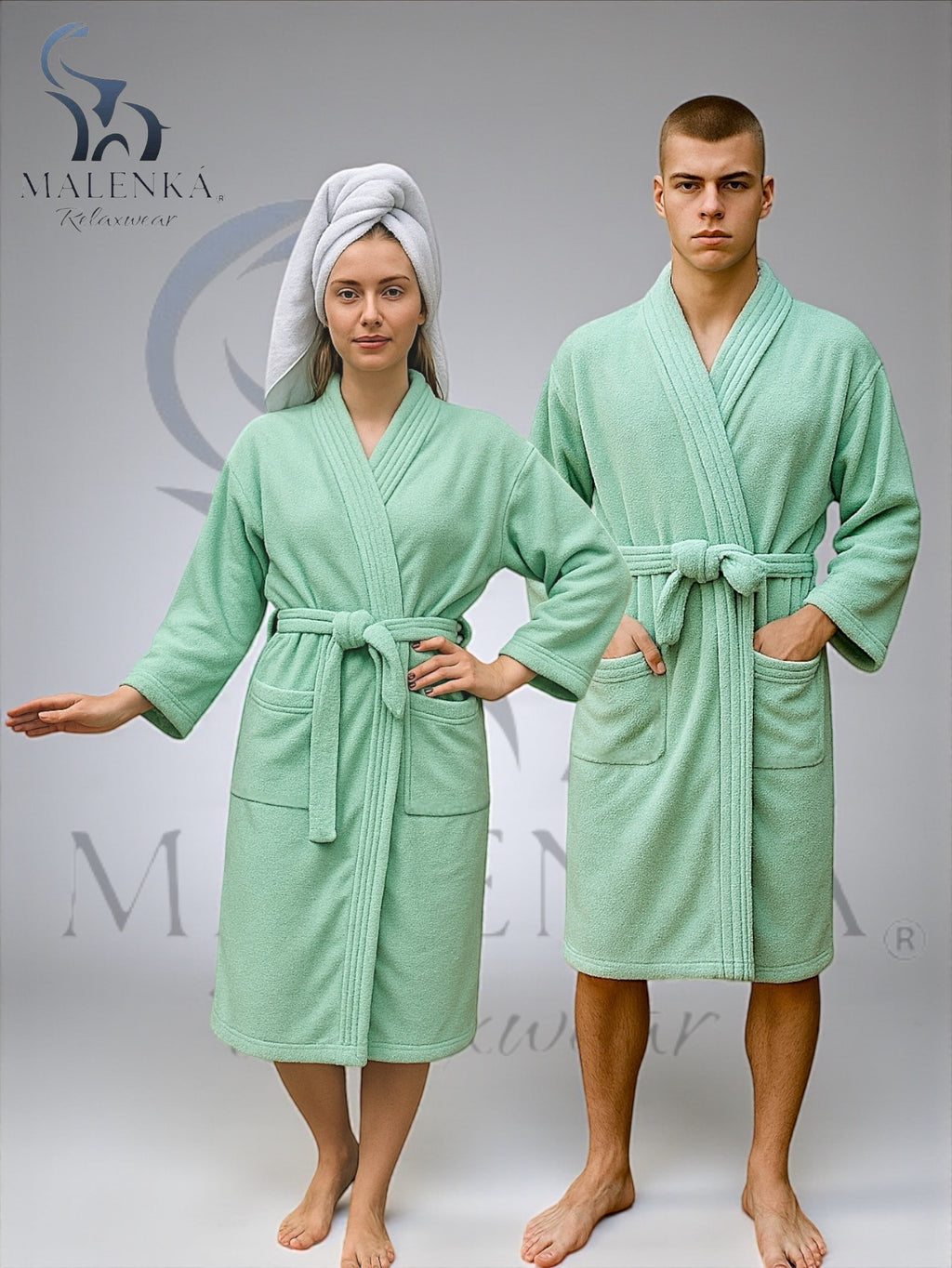 BATA DE BAÑO UNISEX ABSORBENTE (ALBORNOZ)