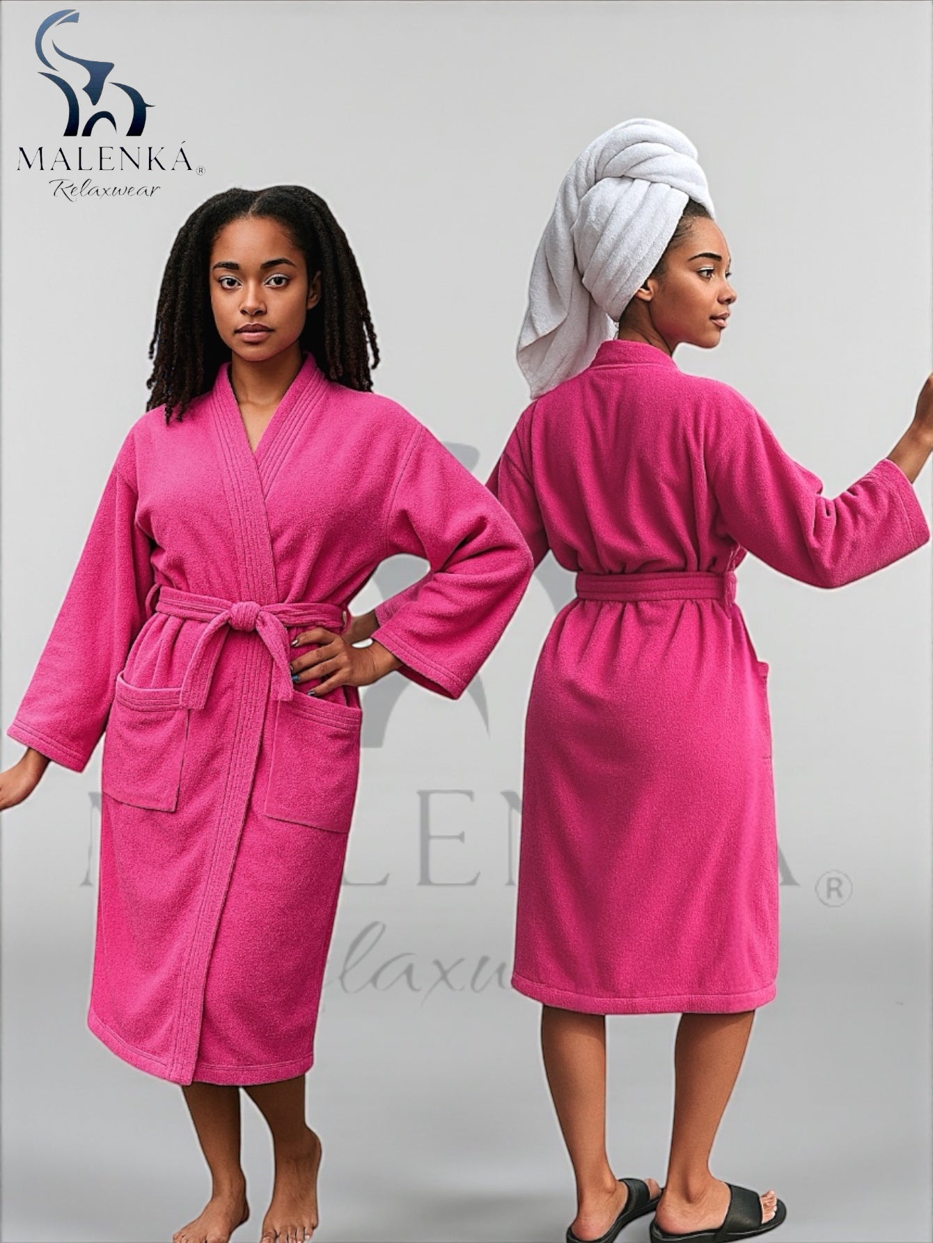 BATA DE BAÑO UNISEX ABSORBENTE BASIC (ALBORNOZ)