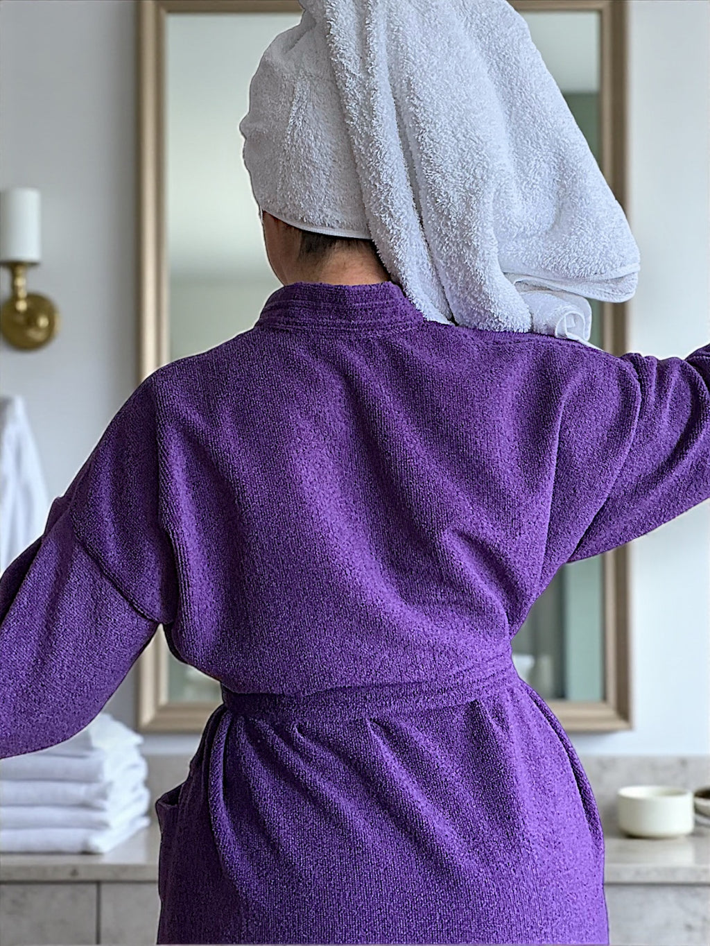 BATA DE BAÑO UNISEX ABSORBENTE (ALBORNOZ)