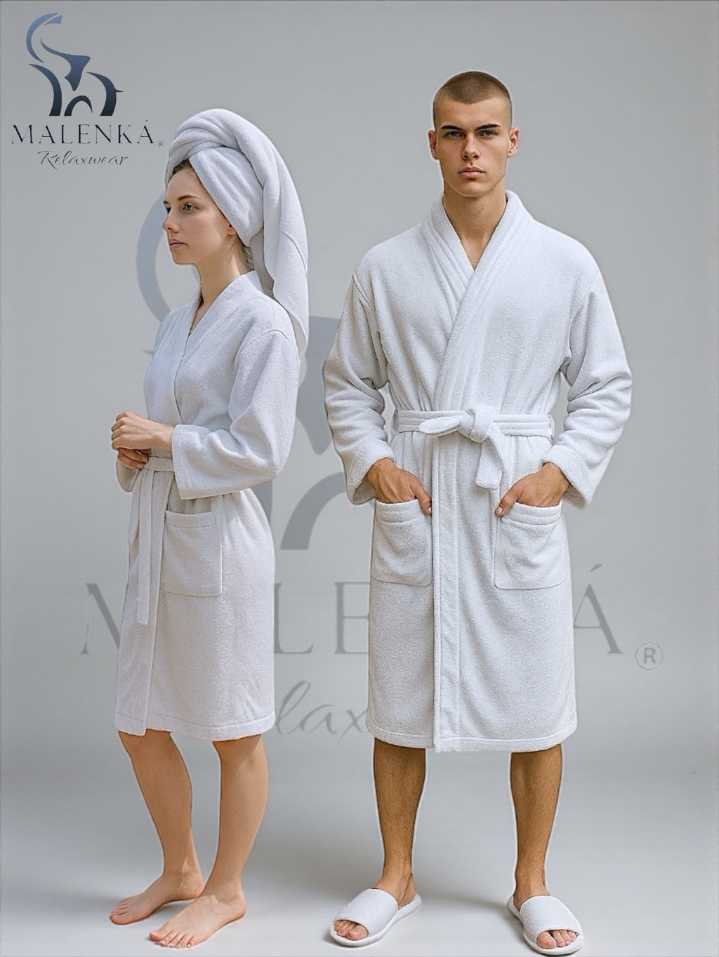 BATA DE BAÑO UNISEX ABSORBENTE BASIC (ALBORNOZ)