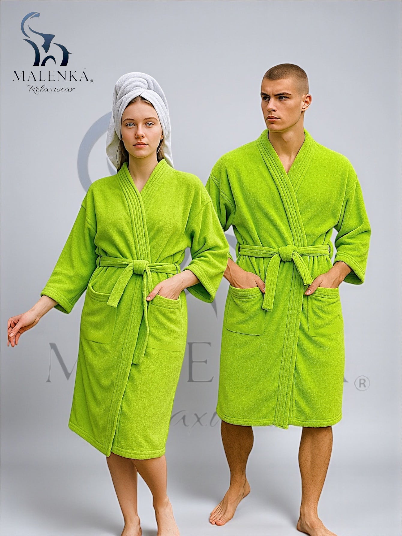 BATA DE BAÑO UNISEX ABSORBENTE (ALBORNOZ)