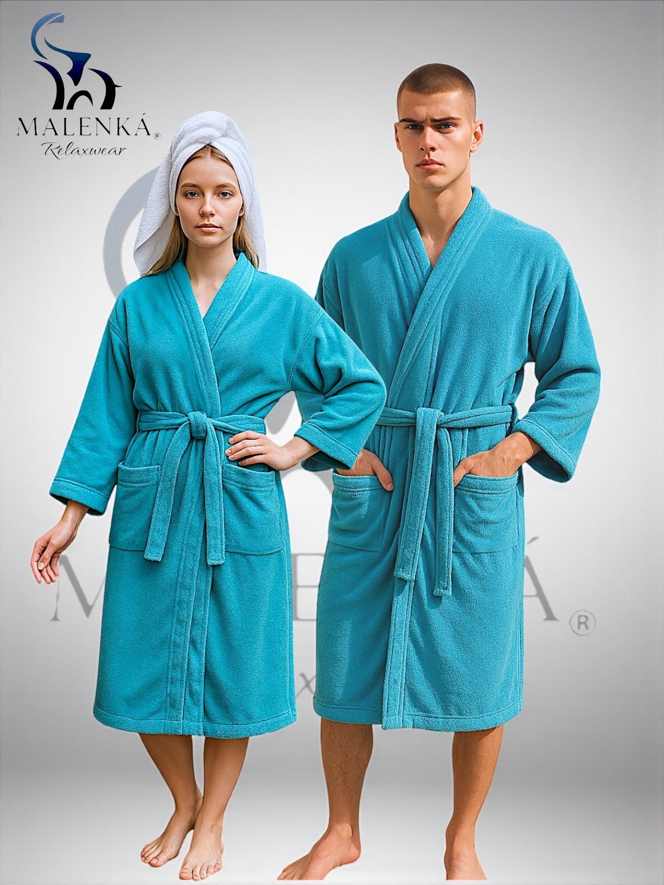 BATA DE BAÑO UNISEX ABSORBENTE BASIC (ALBORNOZ)