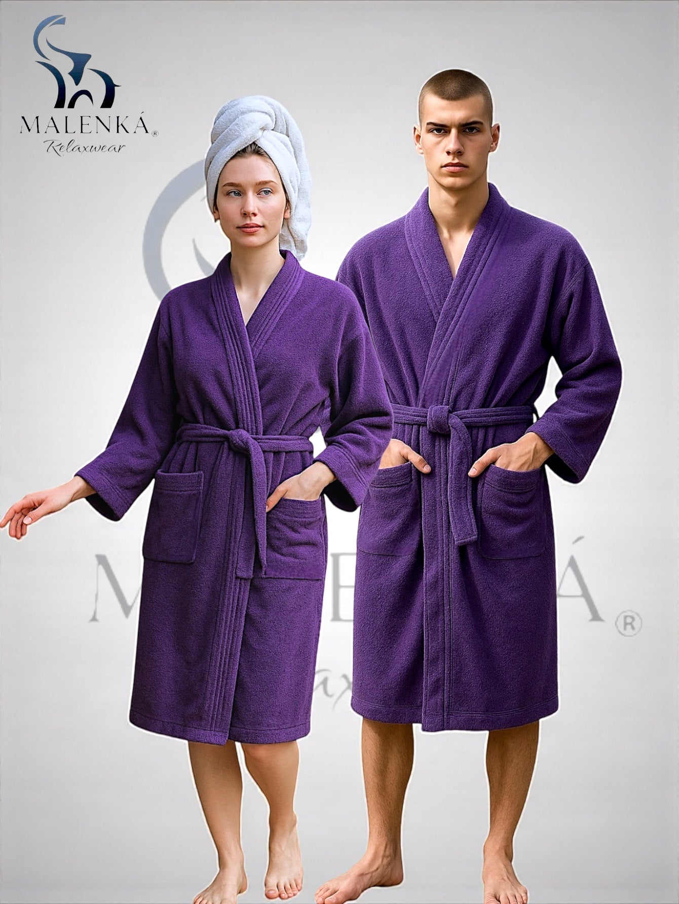 BATA DE BAÑO UNISEX ABSORBENTE (ALBORNOZ)