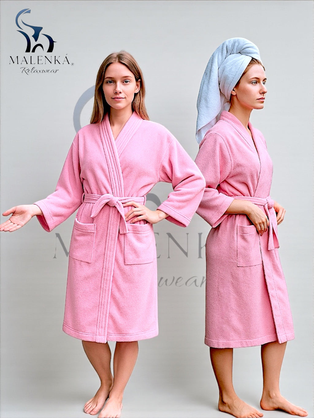 BATA DE BAÑO UNISEX ABSORBENTE BASIC (ALBORNOZ)