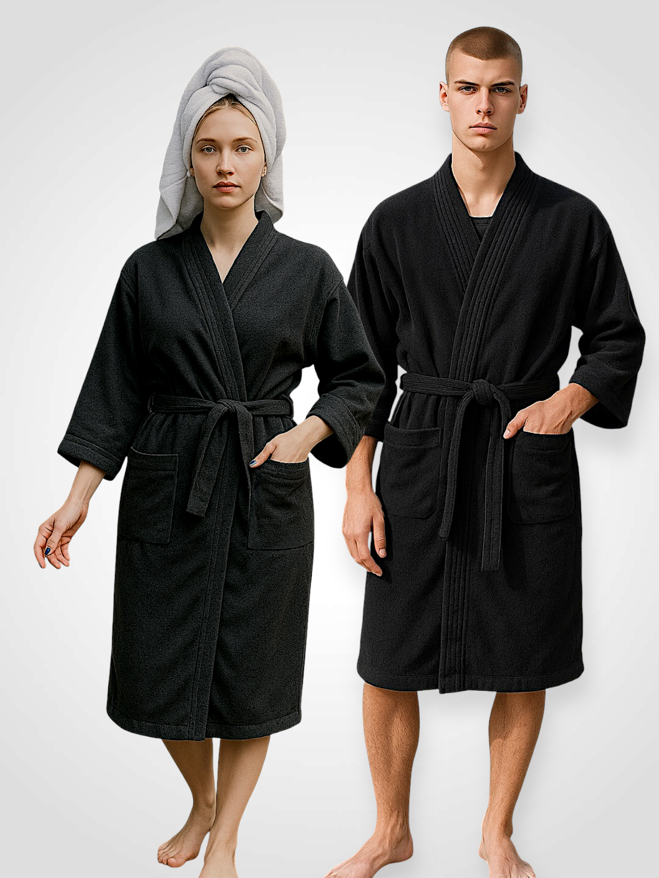 BATA DE BAÑO UNISEX ABSORBENTE (ALBORNOZ)