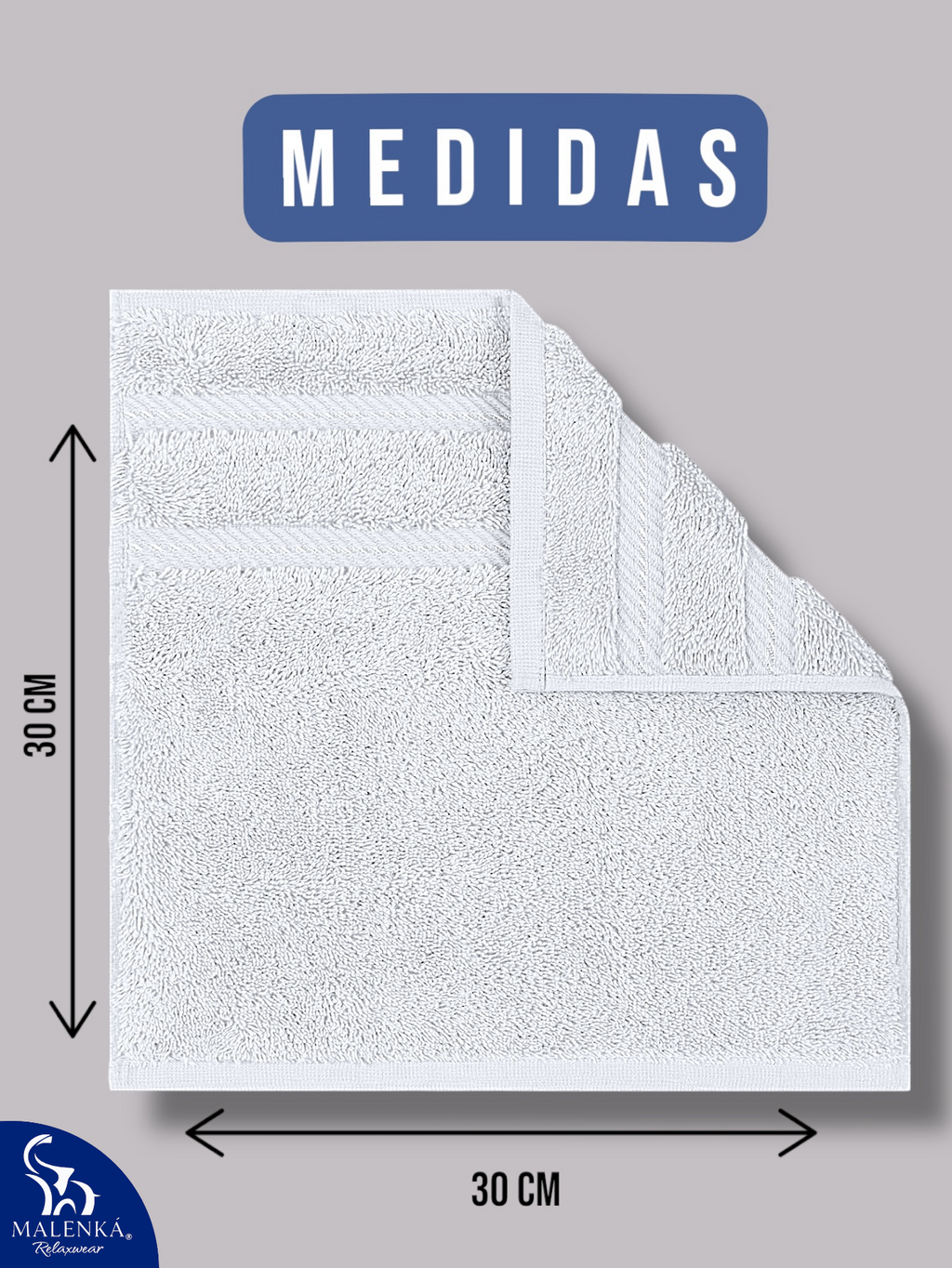 5 PIEZAS TOALLA FACIAL ROYAL 30X30cm 100% ALGODÓN