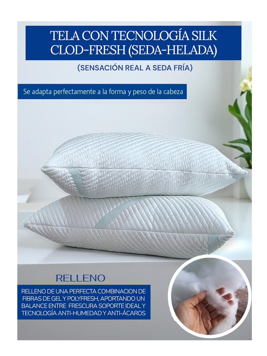 ALMOHADA COLD & FRESH HOTELERIA MATRIMONIAL