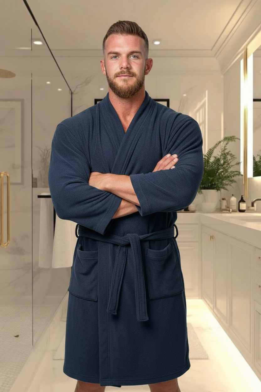 BATA DE BAÑO EXTRA GRANDE UNISEX ABSORBENTE BASIC