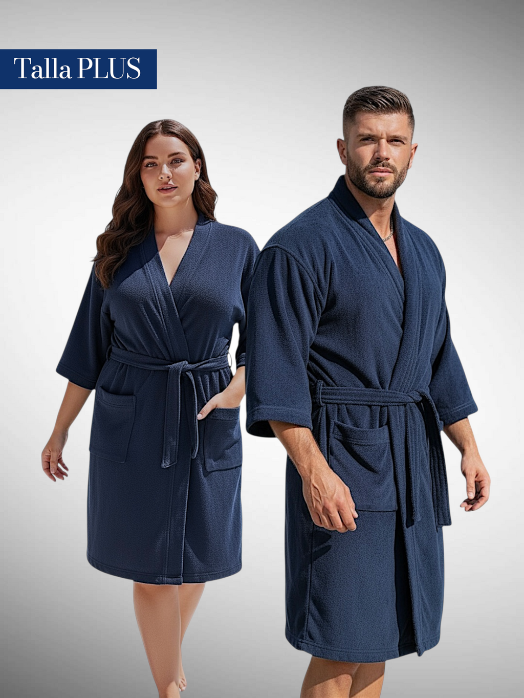 BATA DE BAÑO EXTRA GRANDE UNISEX ABSORBENTE BASIC