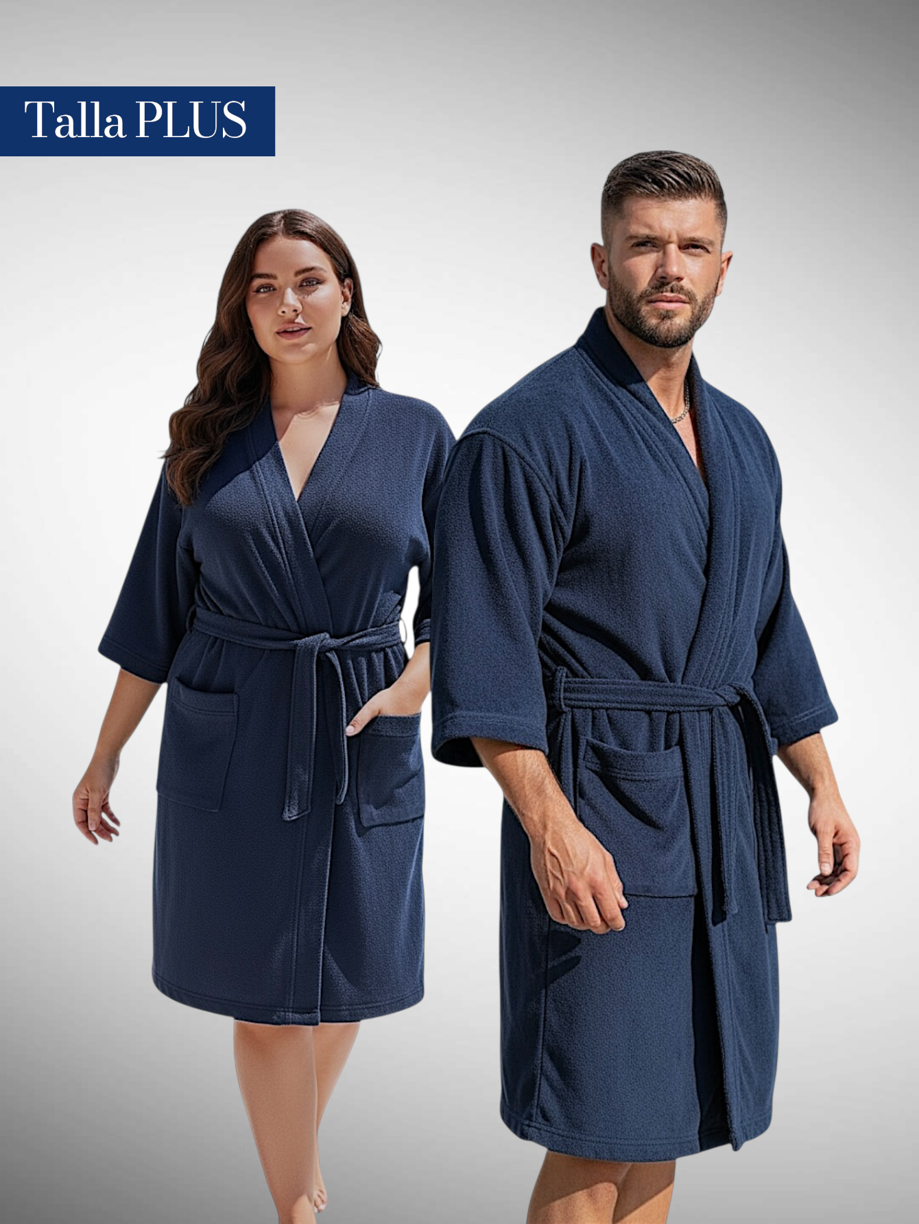 BATA DE BAÑO EXTRA GRANDE UNISEX ABSORBENTE BASIC