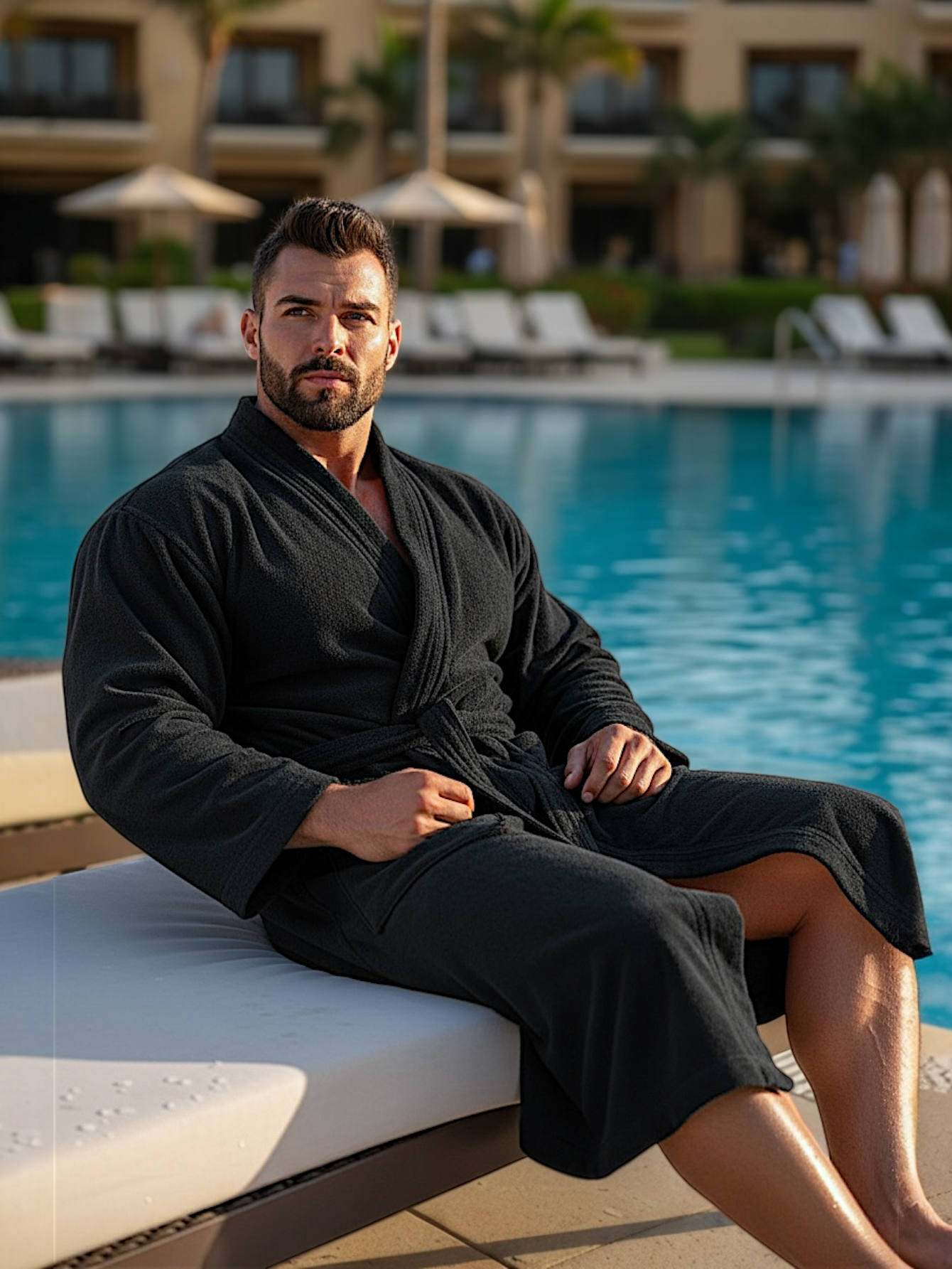 BATA DE BAÑO EXTRA GRANDE UNISEX ABSORBENTE BASIC