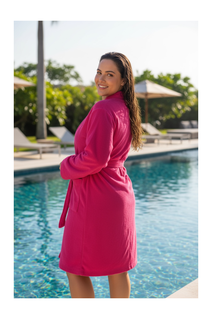 BATA DE BAÑO EXTRA GRANDE UNISEX ABSORBENTE BASIC FSH