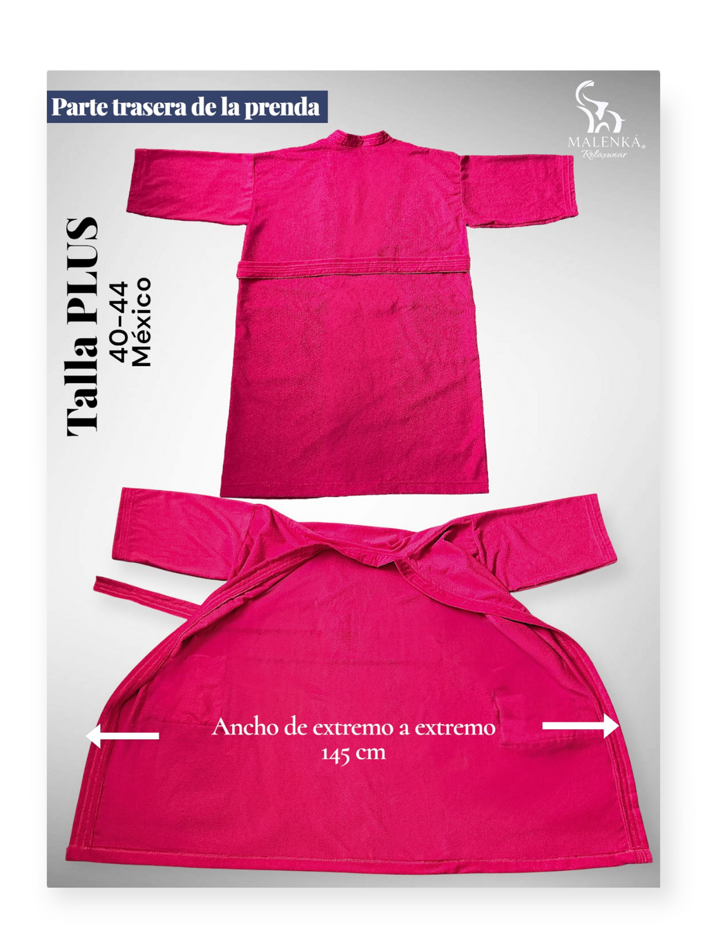 BATA DE BAÑO EXTRA GRANDE UNISEX ABSORBENTE BASIC FSH