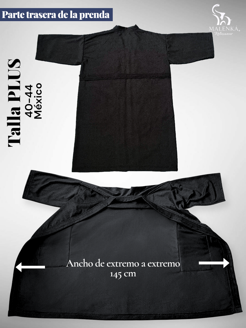 BATA DE BAÑO EXTRA GRANDE UNISEX ABSORBENTE BASIC